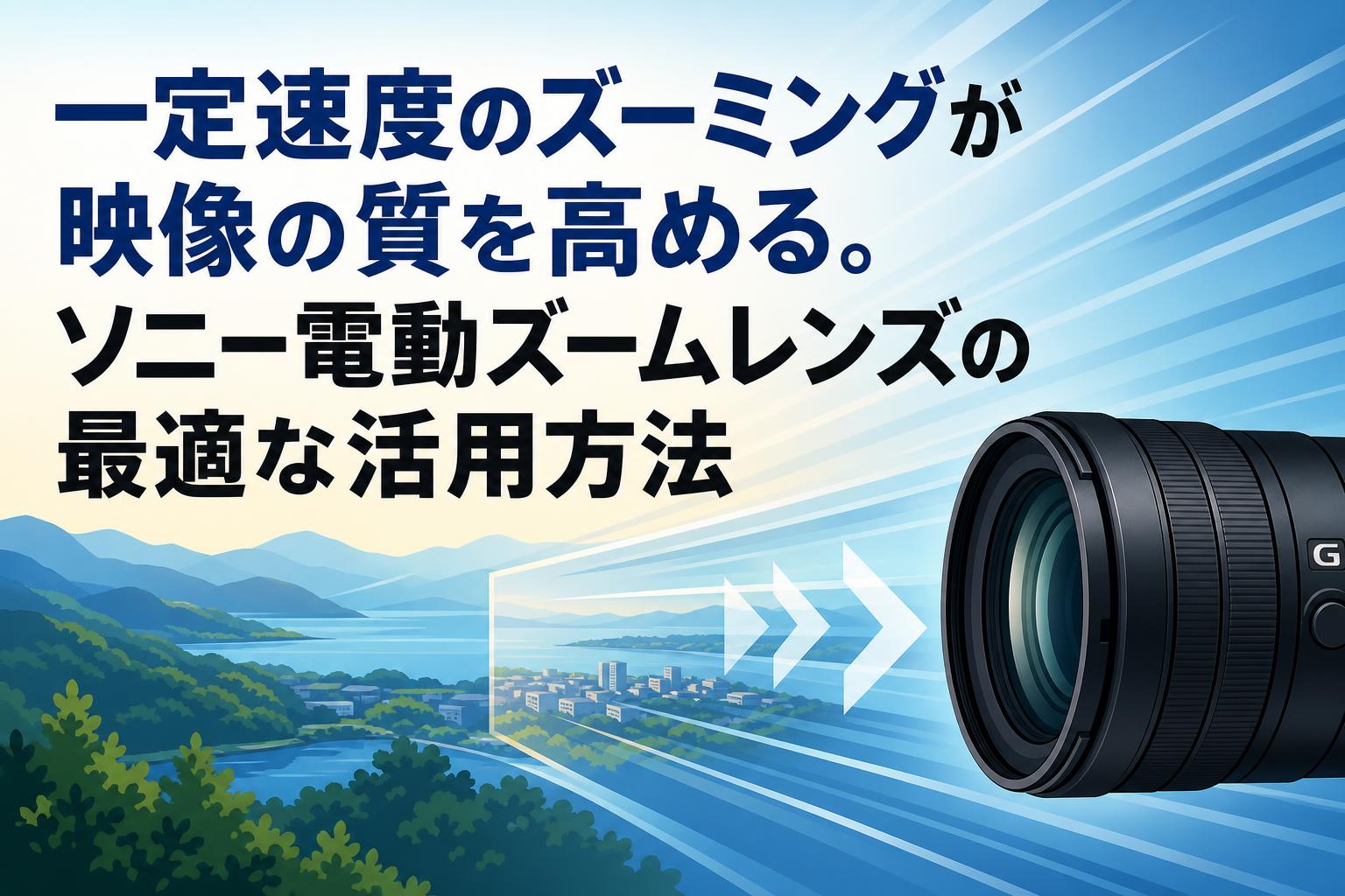 一定速度のズーミングが映像の質を高める。ソニー電動ズームレンズの最適な活用方法