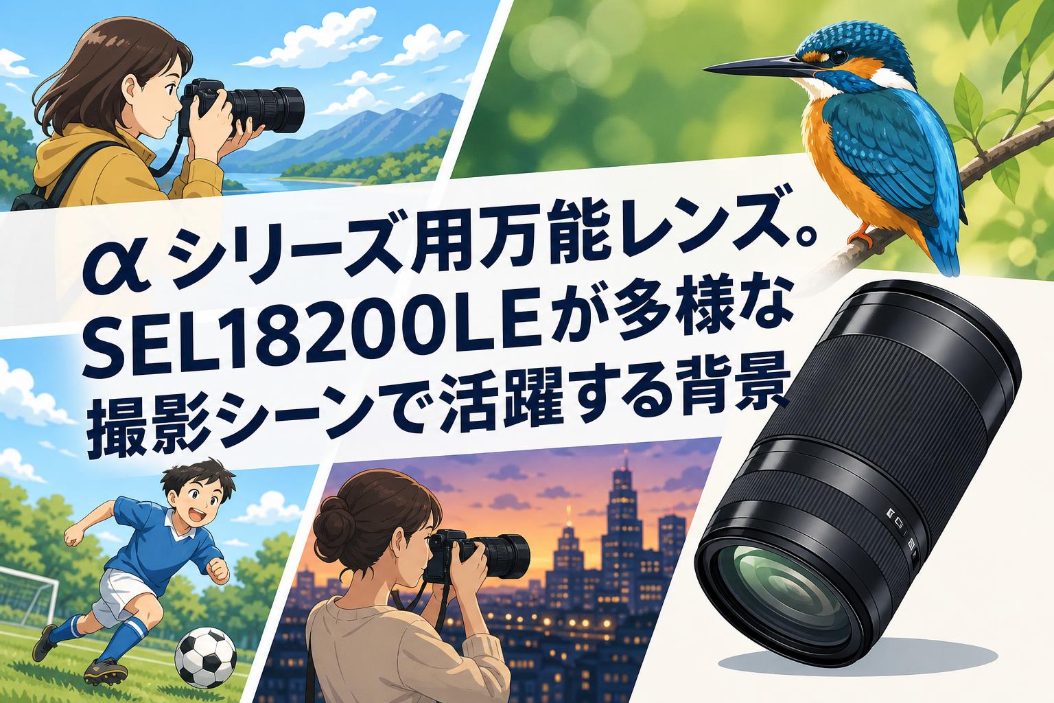 αシリーズ用万能レンズ。SEL18200LEが多様な撮影シーンで活躍する背景