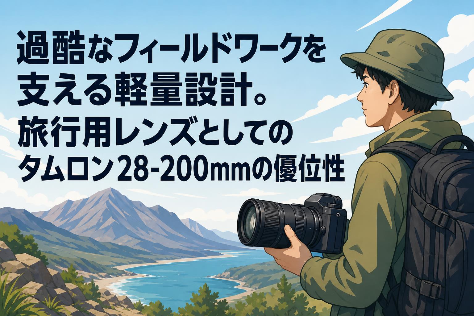 過酷なフィールドワークを支える軽量設計。旅行用レンズとしてのタムロン28-200mmの優位性