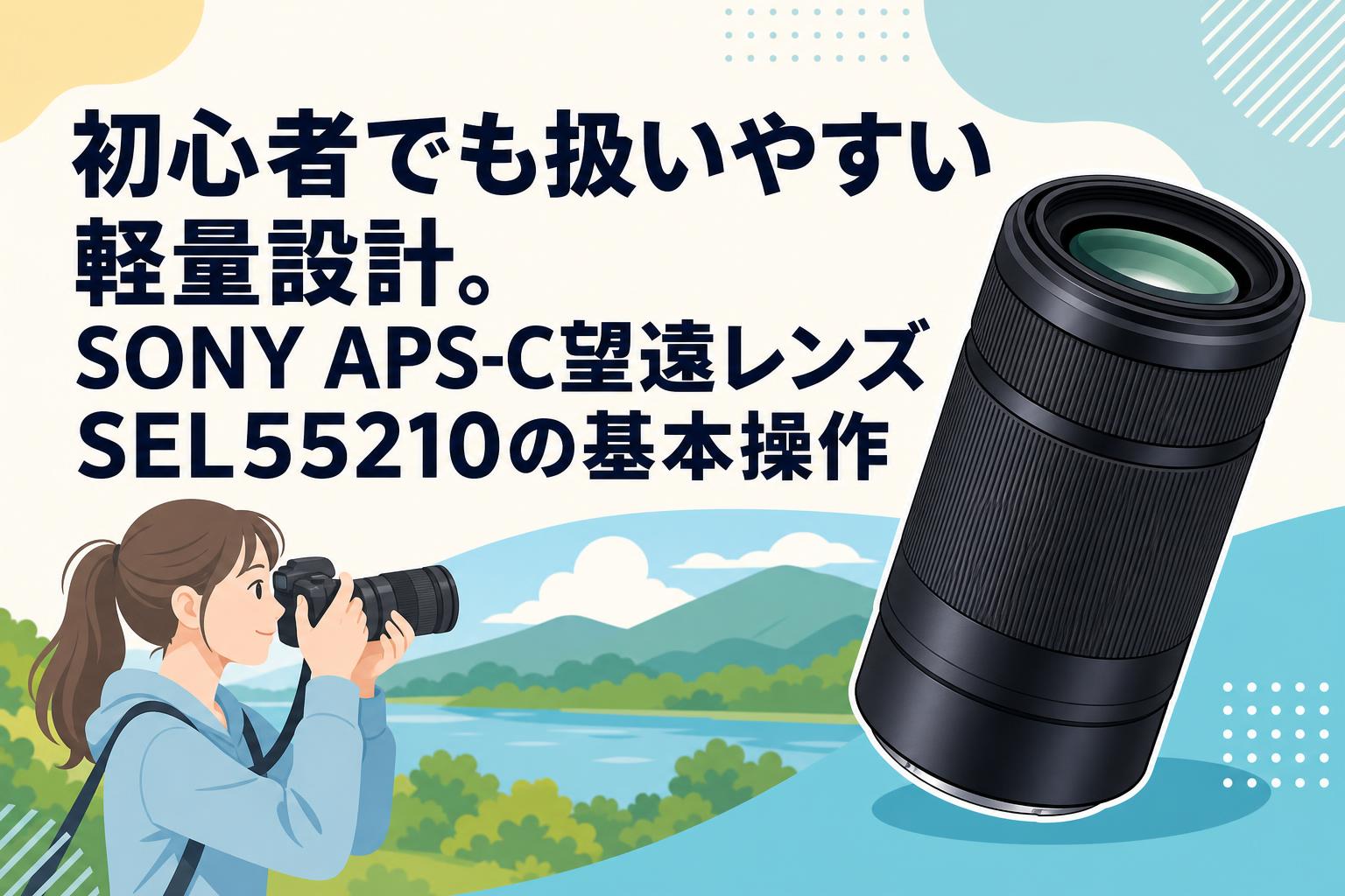 初心者でも扱いやすい軽量設計。SONY APS-C望遠レンズSEL55210の基本操作