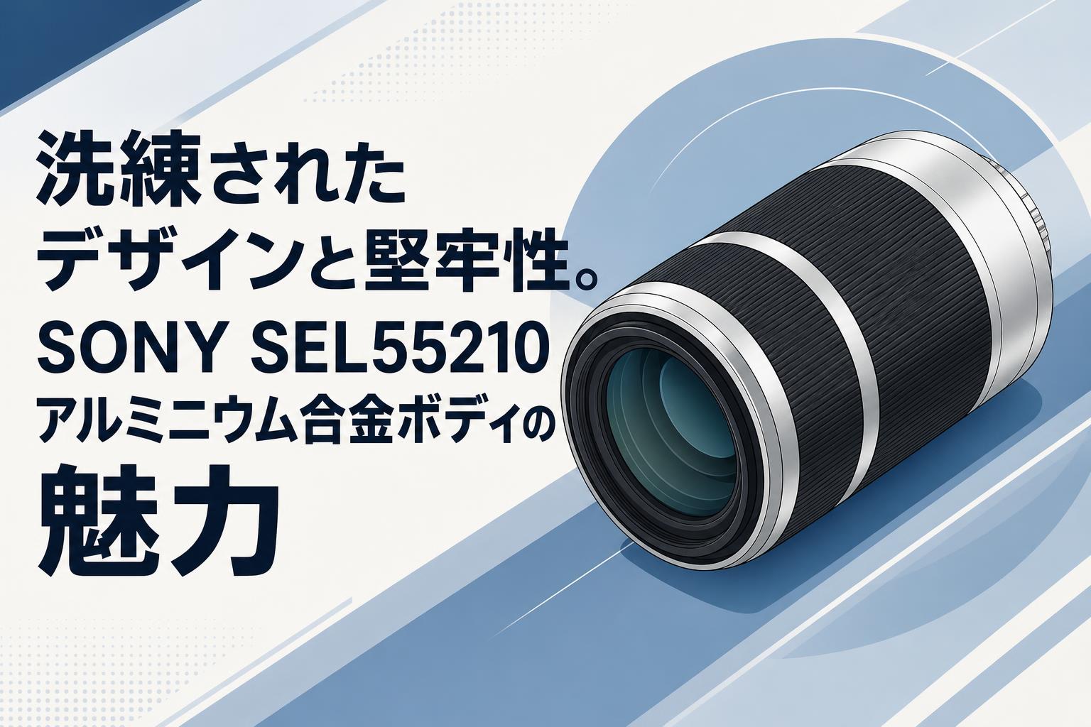 洗練されたデザインと堅牢性。SONY SEL55210アルミニウム合金ボディの魅力