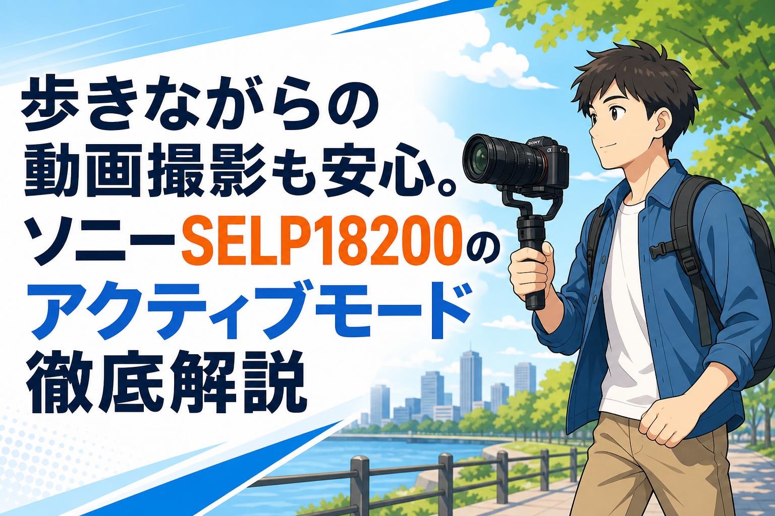 歩きながらの動画撮影も安心。ソニーSELP18200のアクティブモード徹底解説