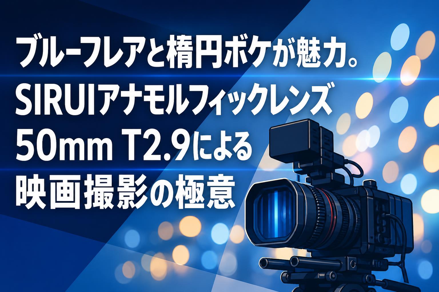 ブルーフレアと楕円ボケが魅力。SIRUIアナモルフィックレンズ50mm T2.9による映画撮影の極意