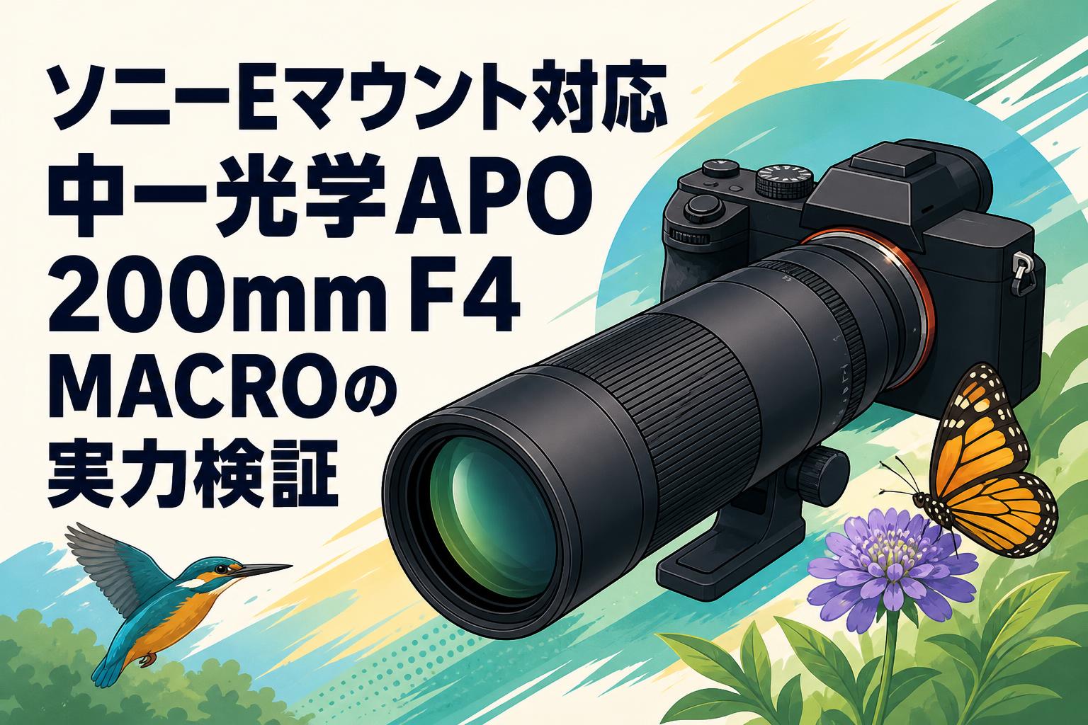 ソニーEマウント対応 中一光学APO 200mm F4 MACROの実力検証