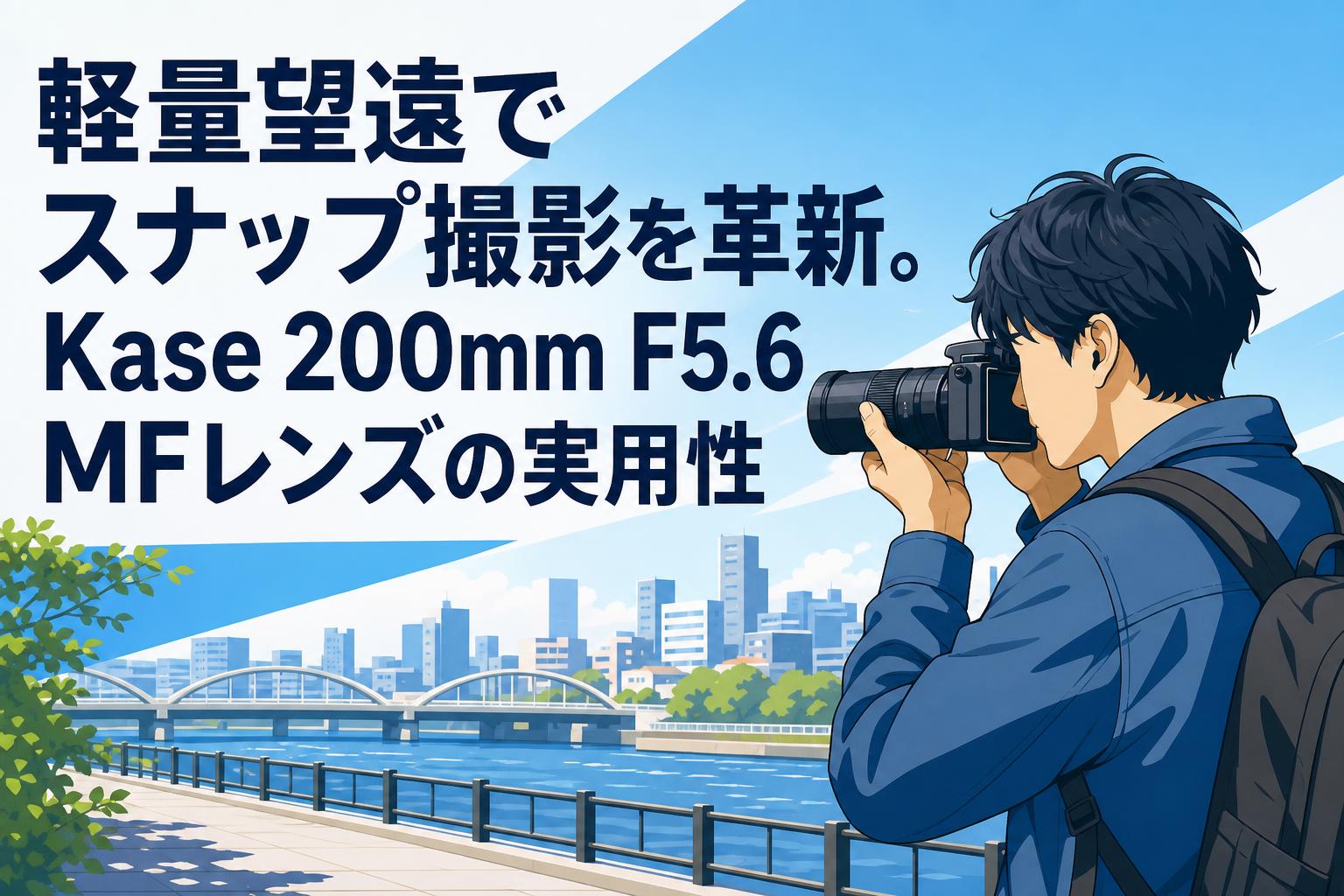 軽量望遠でスナップ撮影を革新。Kase 200mm F5.6 MFレンズの実用性