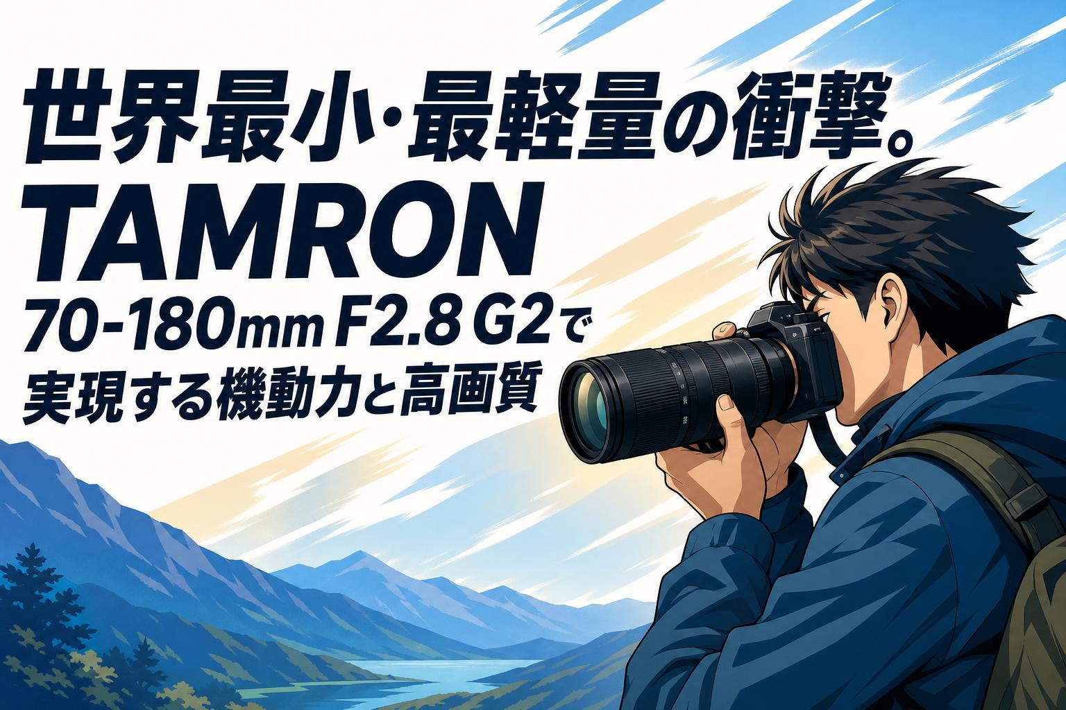 世界最小・最軽量の衝撃。TAMRON 70-180mm F2.8 G2で実現する機動力と高画質