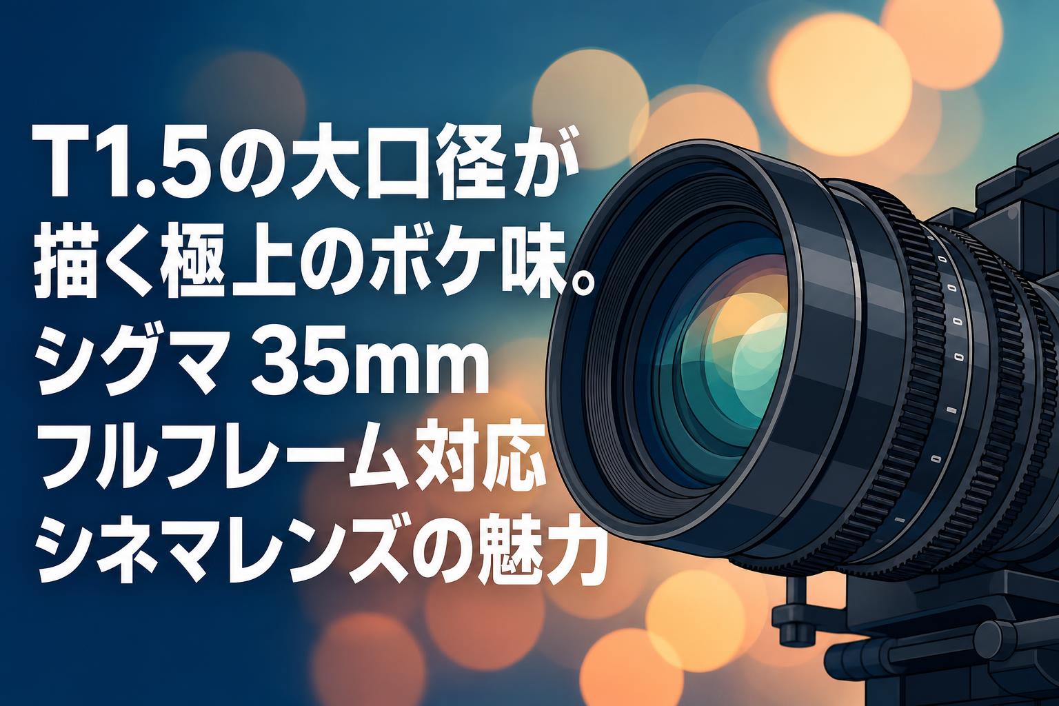 T1.5の大口径が描く極上のボケ味。シグマ 35mm フルフレーム対応シネマレンズの魅力