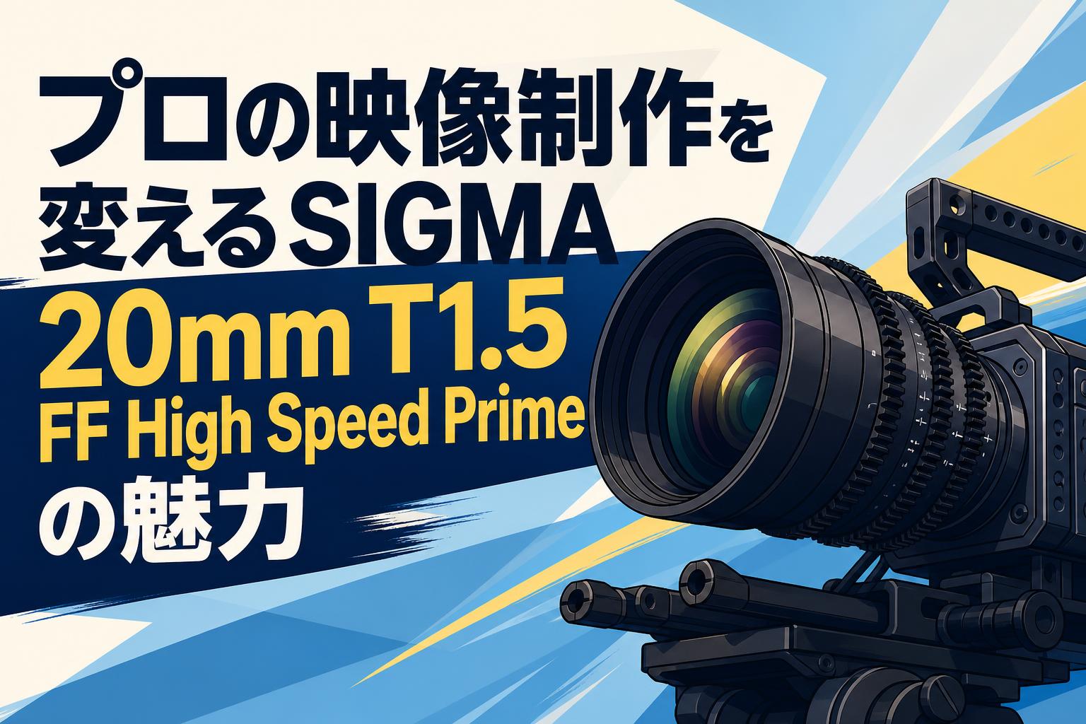 プロの映像制作を変えるSIGMA 20mm T1.5 FF High Speed Primeの魅力