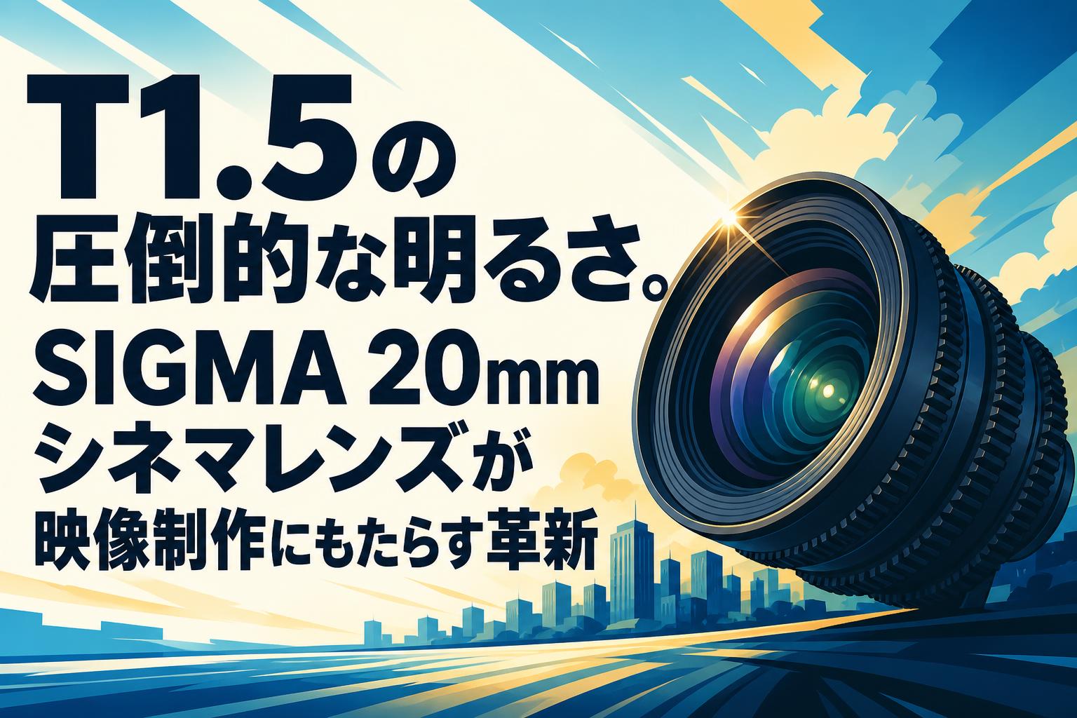 T1.5の圧倒的な明るさ。SIGMA 20mmシネマレンズが映像制作にもたらす革新