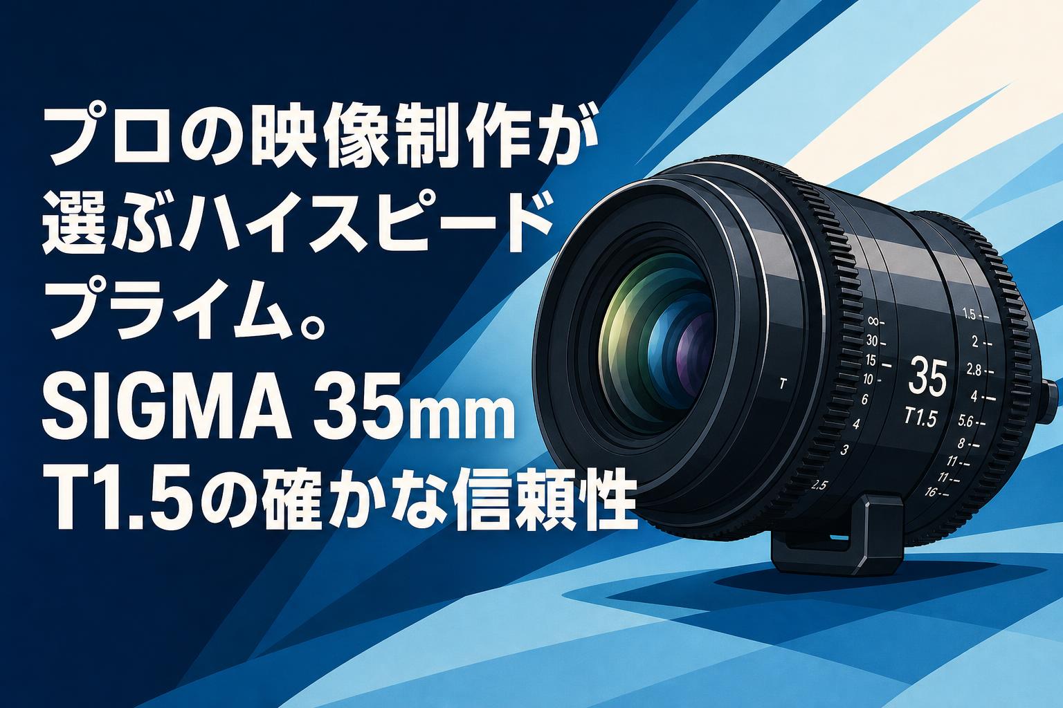 プロの映像制作が選ぶハイスピードプライム。SIGMA 35mm T1.5の確かな信頼性