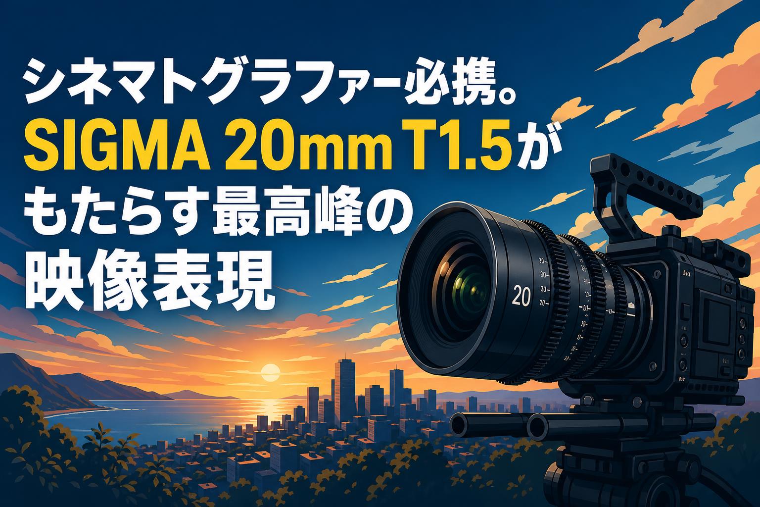 シネマトグラファー必携。SIGMA 20mm T1.5がもたらす最高峰の映像表現