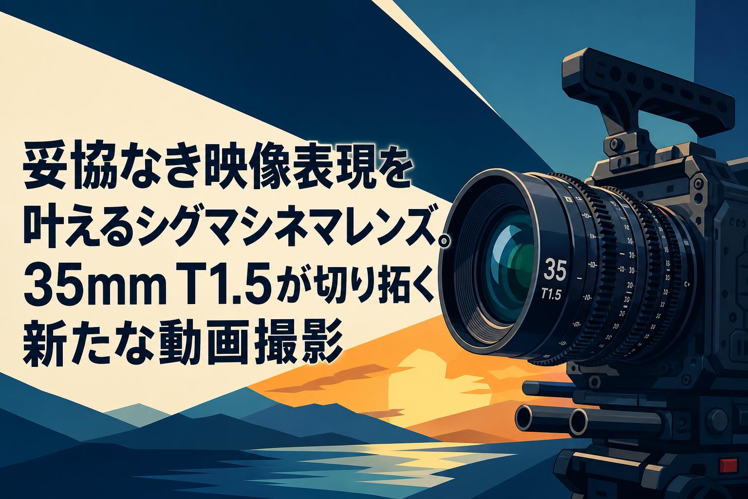 妥協なき映像表現を叶えるシグマシネマレンズ。35mm T1.5が切り拓く新たな動画撮影