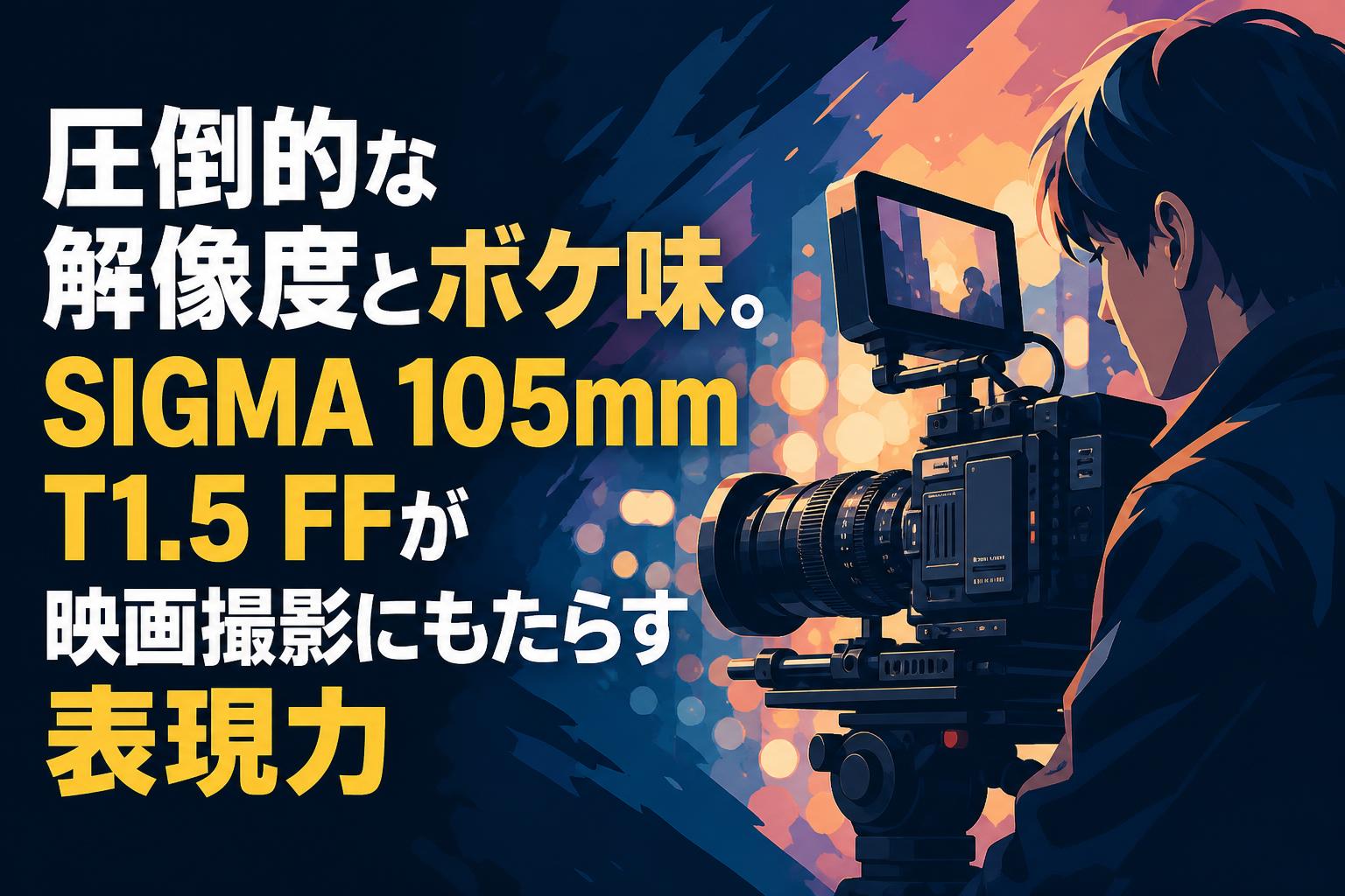 圧倒的な解像度とボケ味。SIGMA 105mm T1.5 FFが映画撮影にもたらす表現力
