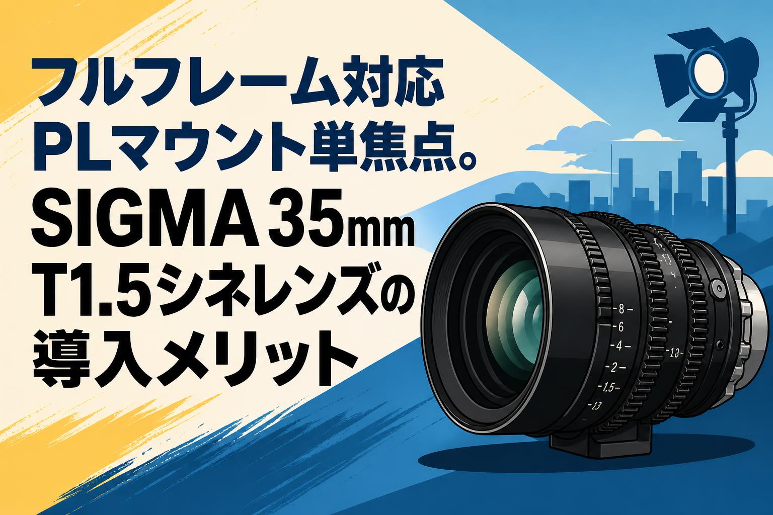 フルフレーム対応PLマウント単焦点。SIGMA 35mm T1.5シネレンズの導入メリット