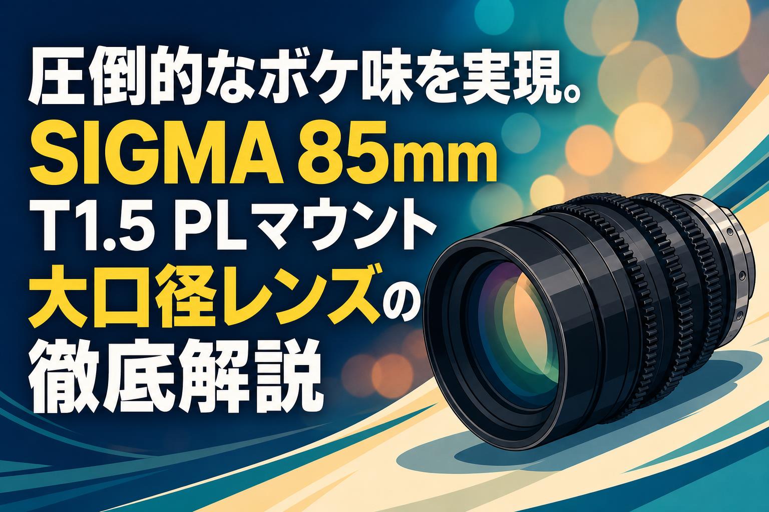 圧倒的なボケ味を実現。SIGMA 85mm T1.5 PLマウント大口径レンズの徹底解説