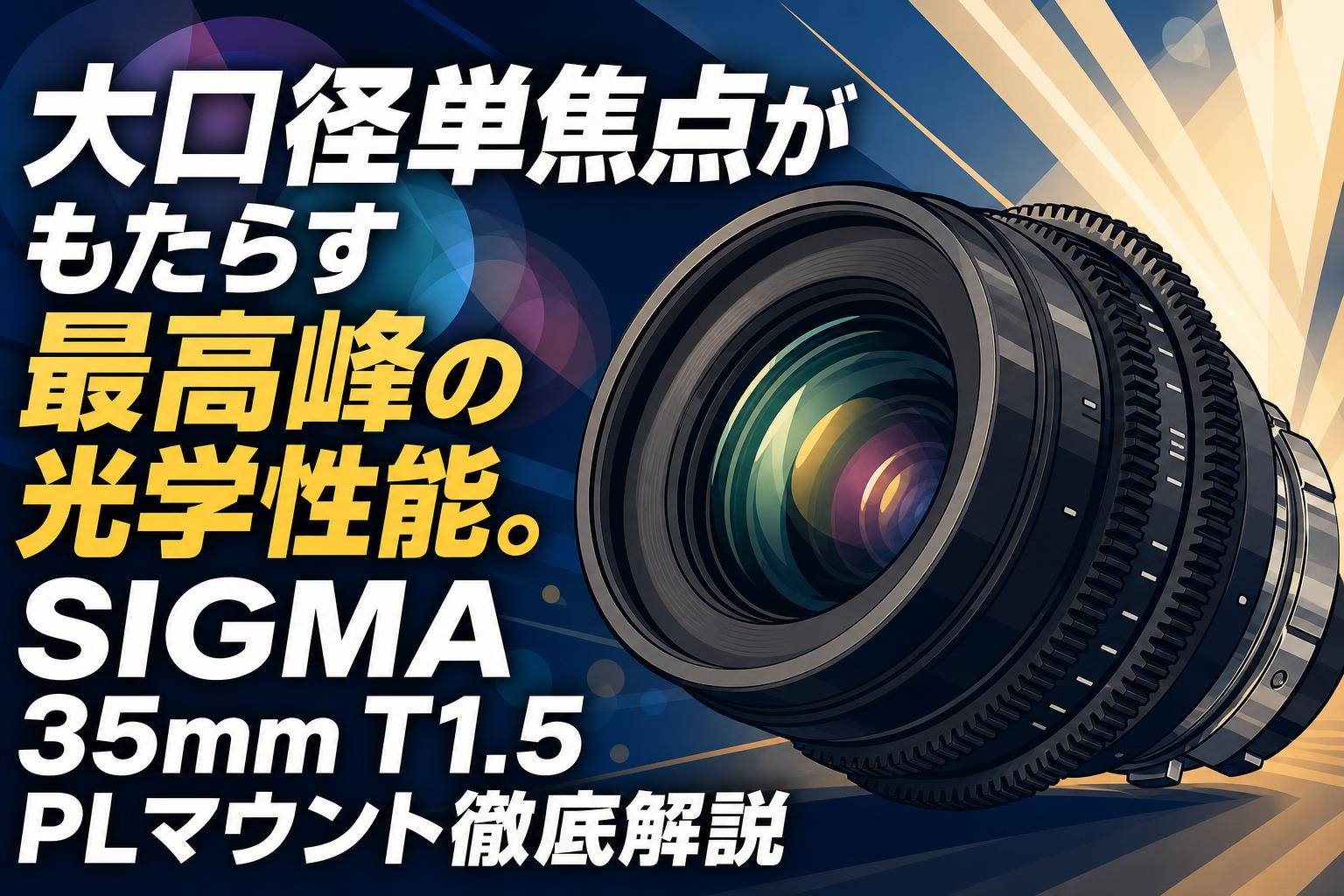 大口径単焦点がもたらす最高峰の光学性能。SIGMA 35mm T1.5 PLマウント徹底解説