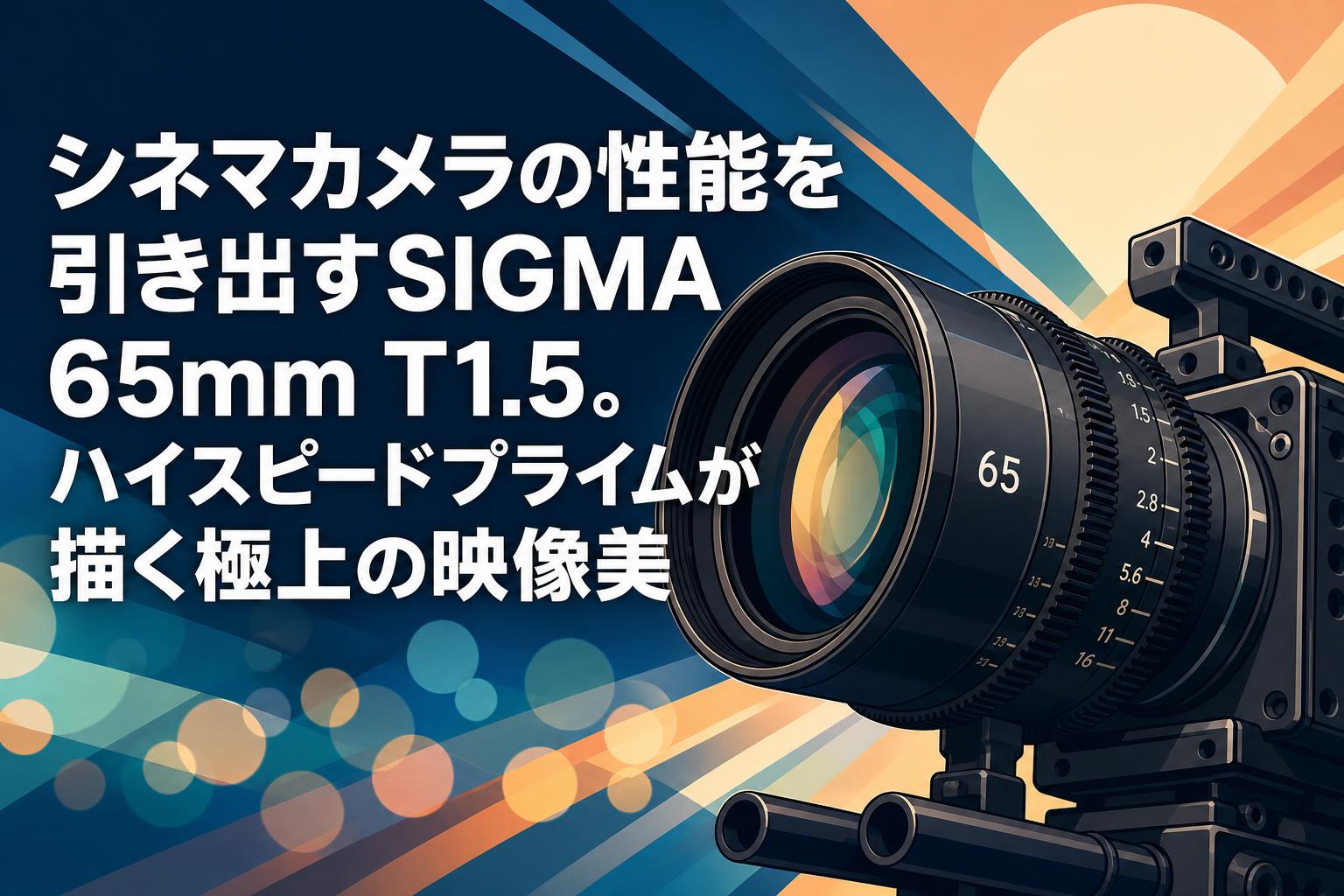 シネマカメラの性能を引き出すSIGMA 65mm T1.5。ハイスピードプライムが描く極上の映像美