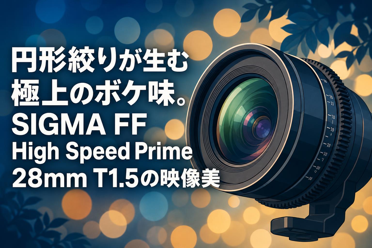 円形絞りが生む極上のボケ味。SIGMA FF High Speed Prime 28mm T1.5の映像美