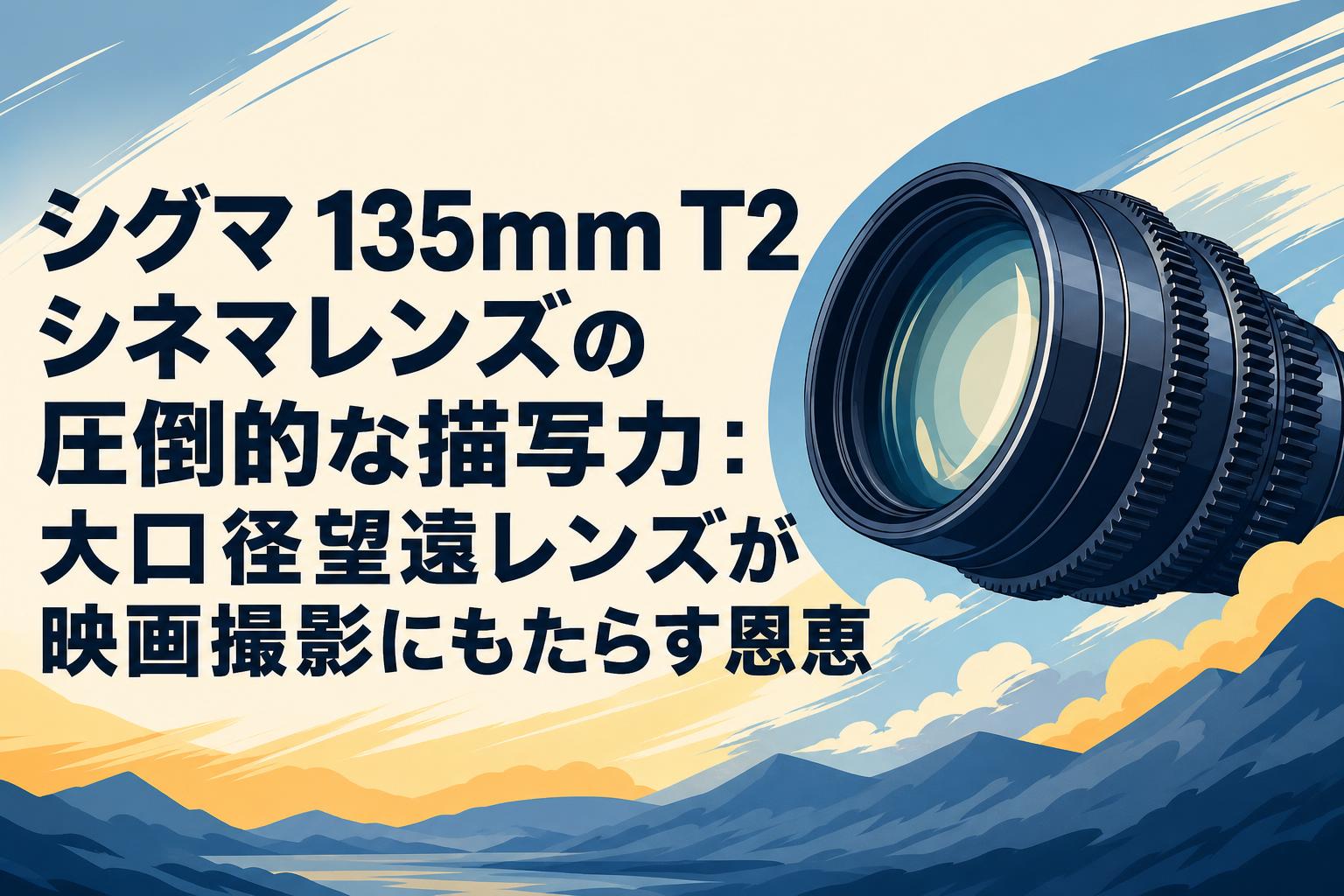 シグマ 135mm T2 シネマレンズの圧倒的な描写力：大口径望遠レンズが映画撮影にもたらす恩恵