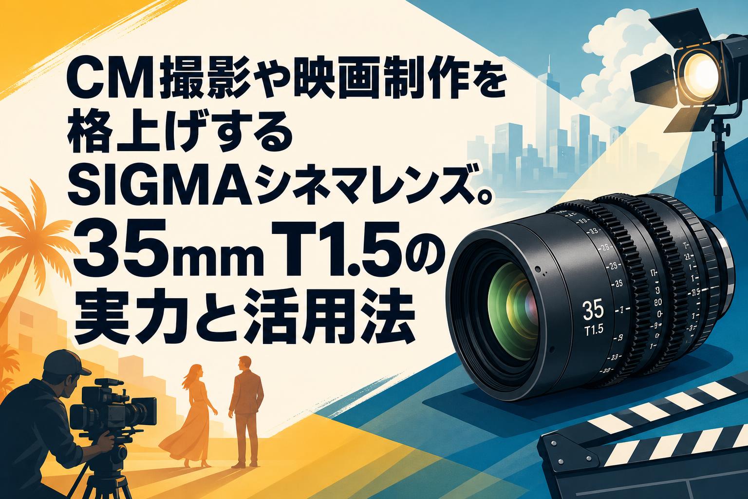 CM撮影や映画制作を格上げするSIGMAシネマレンズ。35mm T1.5の実力と活用法