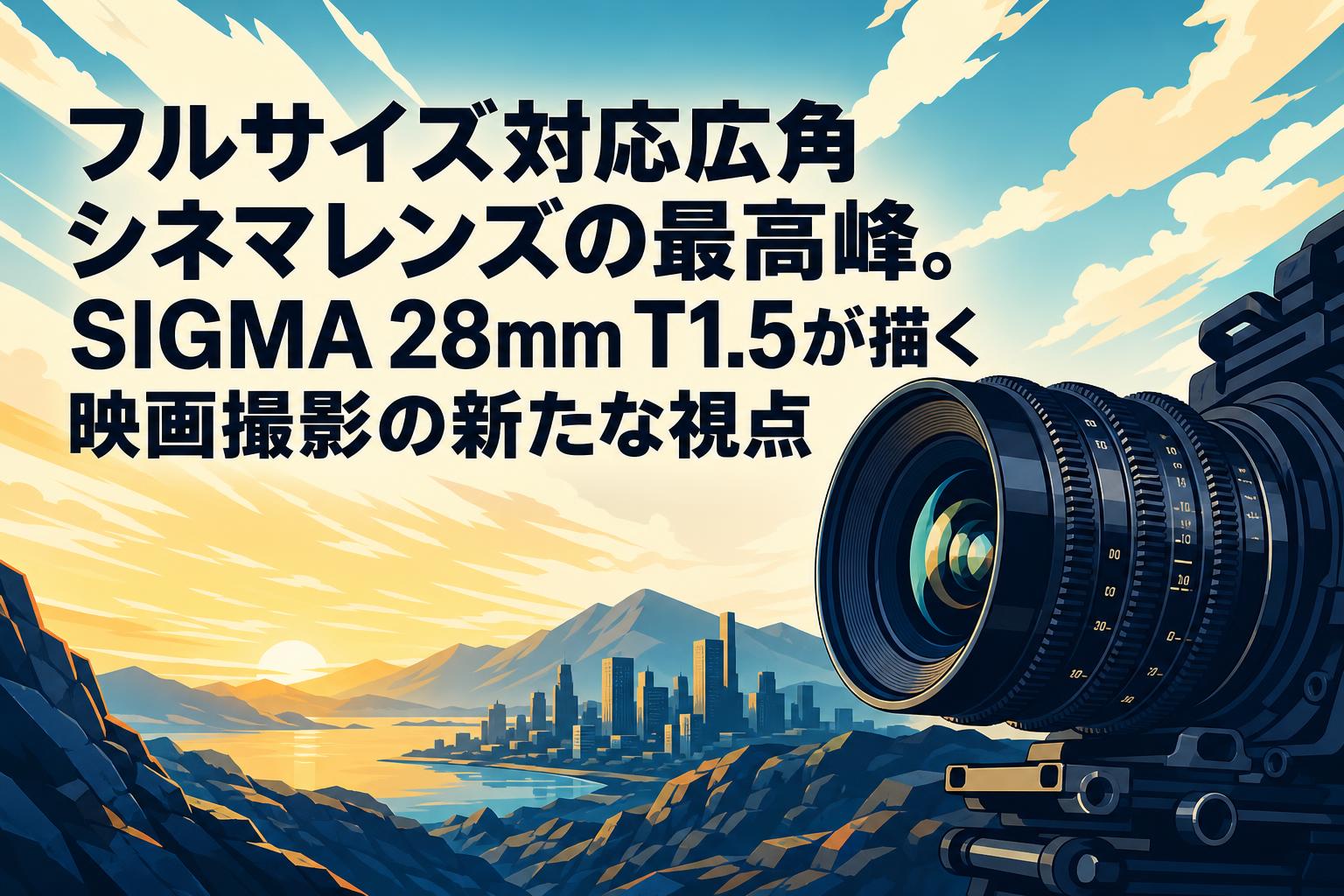 フルサイズ対応広角シネマレンズの最高峰。SIGMA 28mm T1.5が描く映画撮影の新たな視点