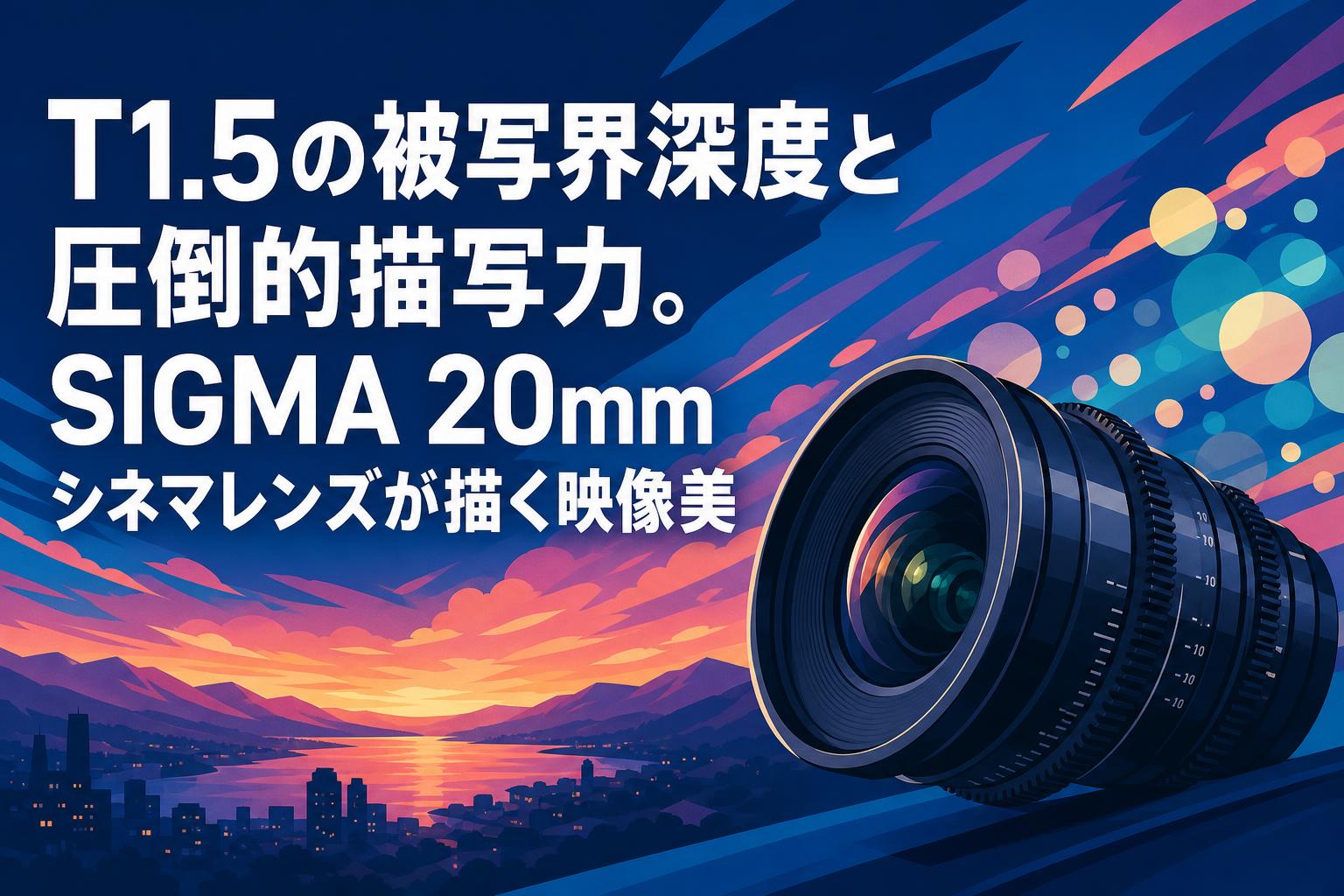 T1.5の被写界深度と圧倒的描写力。SIGMA 20mmシネマレンズが描く映像美