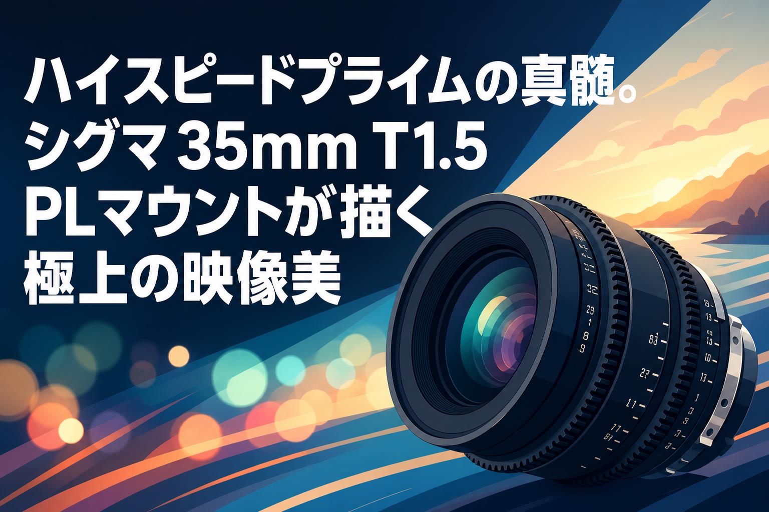 ハイスピードプライムの真髄。シグマ 35mm T1.5 PLマウントが描く極上の映像美