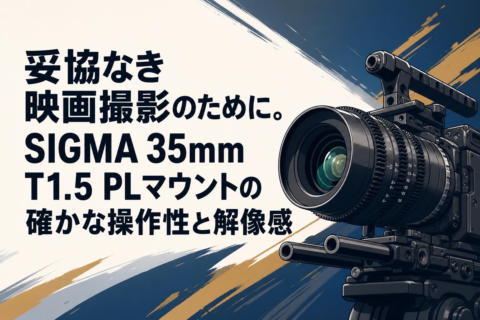 妥協なき映画撮影のために。SIGMA 35mm T1.5 PLマウントの確かな操作性と解像感