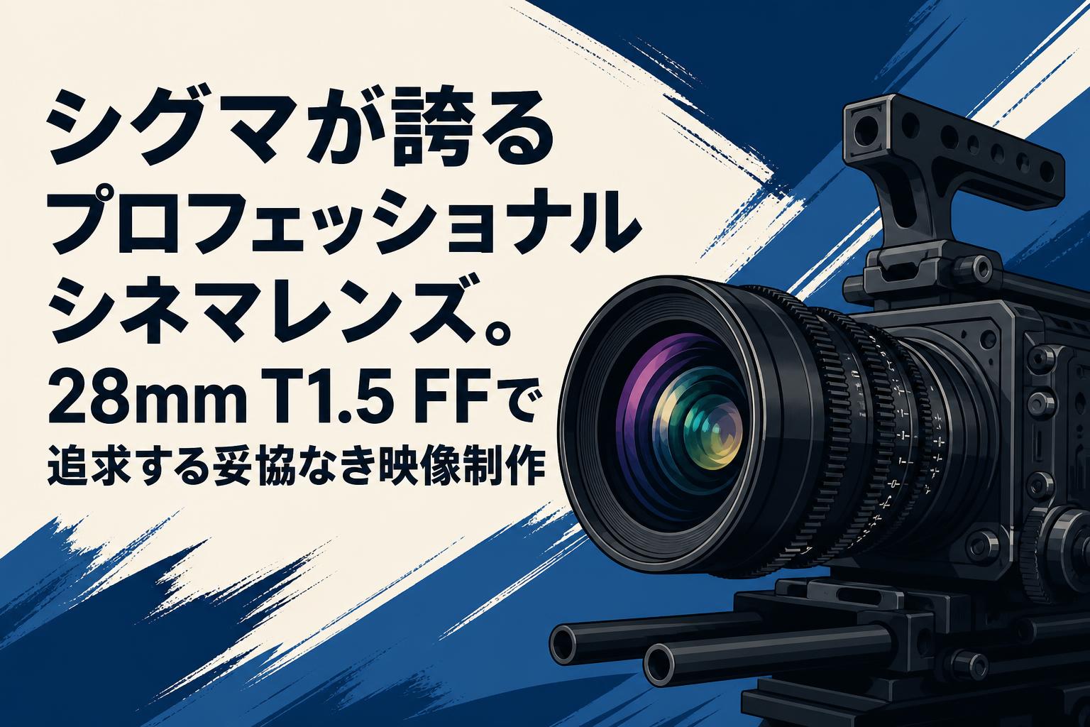 シグマが誇るプロフェッショナルシネマレンズ。28mm T1.5 FFで追求する妥協なき映像制作
