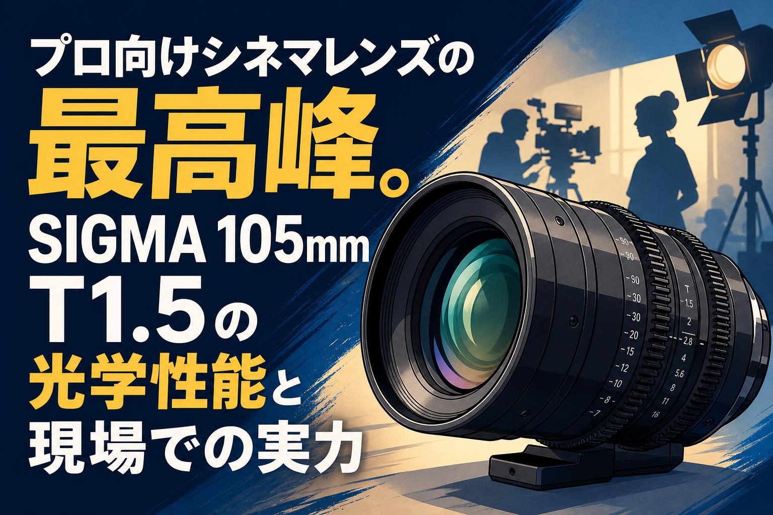プロ向けシネマレンズの最高峰。SIGMA 105mm T1.5の光学性能と現場での実力