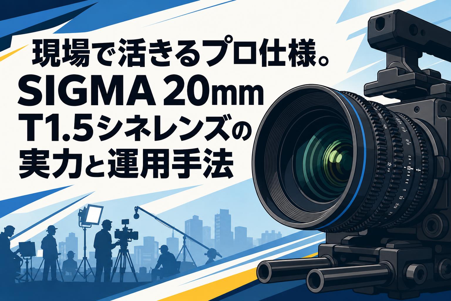 現場で活きるプロ仕様。SIGMA 20mm T1.5シネレンズの実力と運用手法