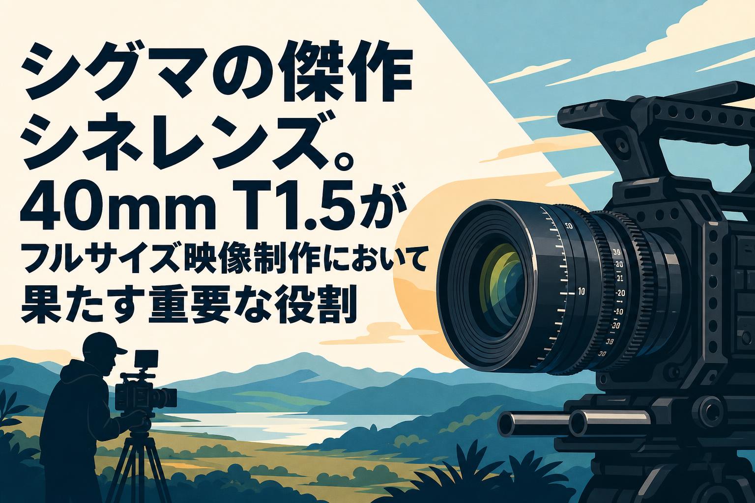シグマの傑作シネレンズ。40mm T1.5がフルサイズ映像制作において果たす重要な役割