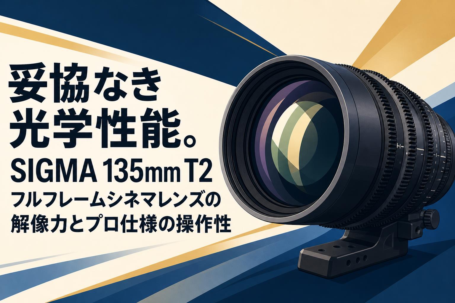 妥協なき光学性能。SIGMA 135mm T2 フルフレームシネマレンズの解像力とプロ仕様の操作性