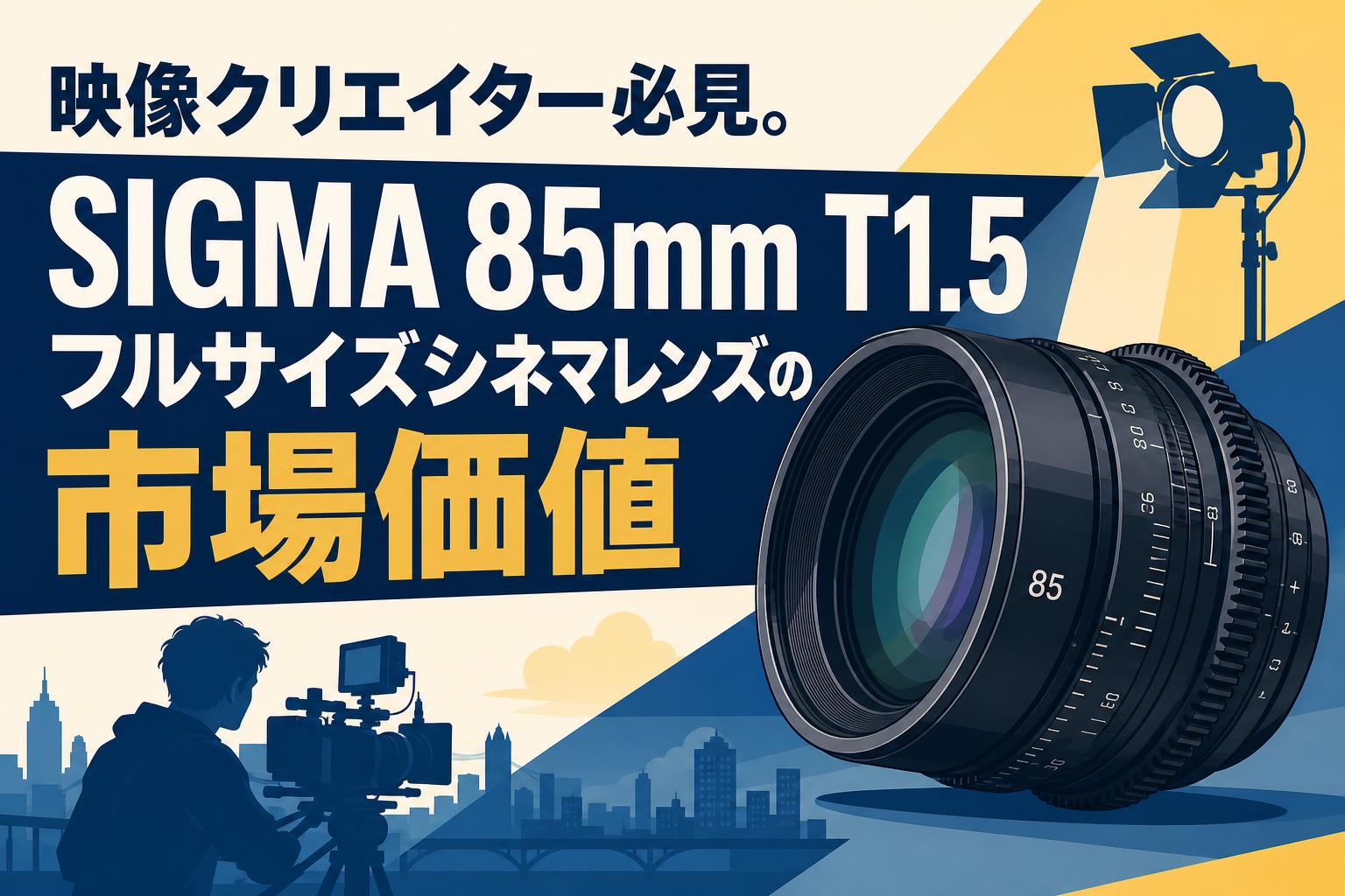 映像クリエイター必見。SIGMA 85mm T1.5フルサイズシネマレンズの市場価値