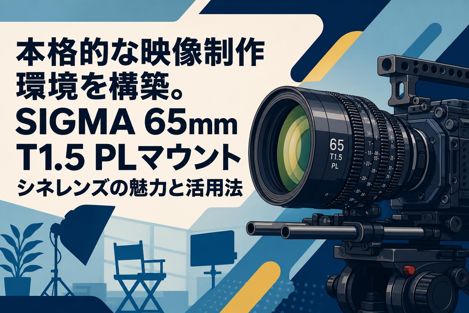 本格的な映像制作環境を構築。SIGMA 65mm T1.5 PLマウントシネレンズの魅力と活用法