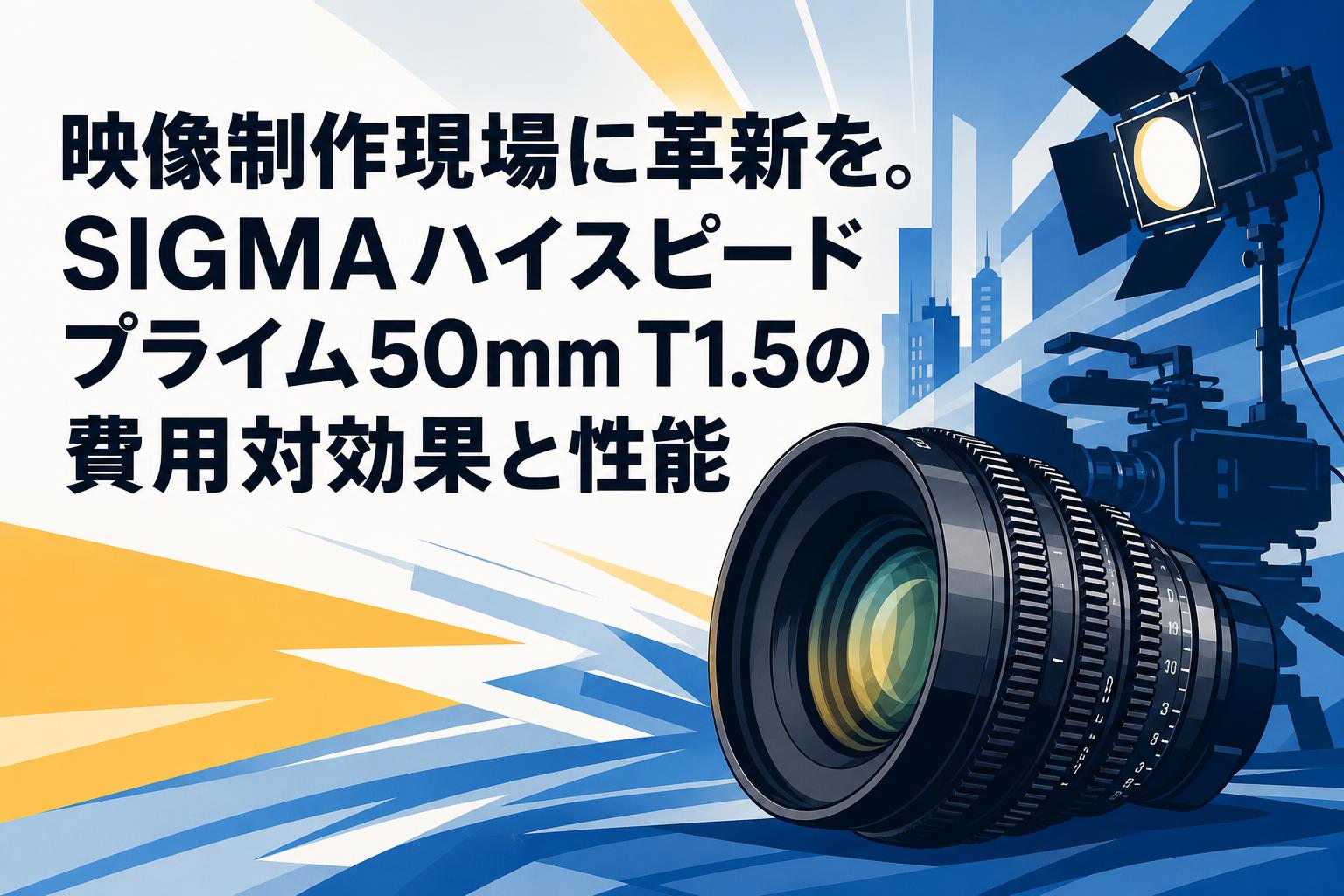 映像制作現場に革新を。SIGMAハイスピードプライム50mm T1.5の費用対効果と性能
