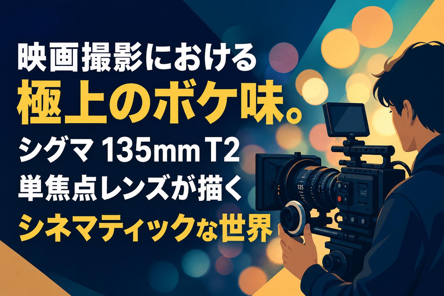 映画撮影における極上のボケ味。シグマ 135mm T2 単焦点レンズが描くシネマティックな世界