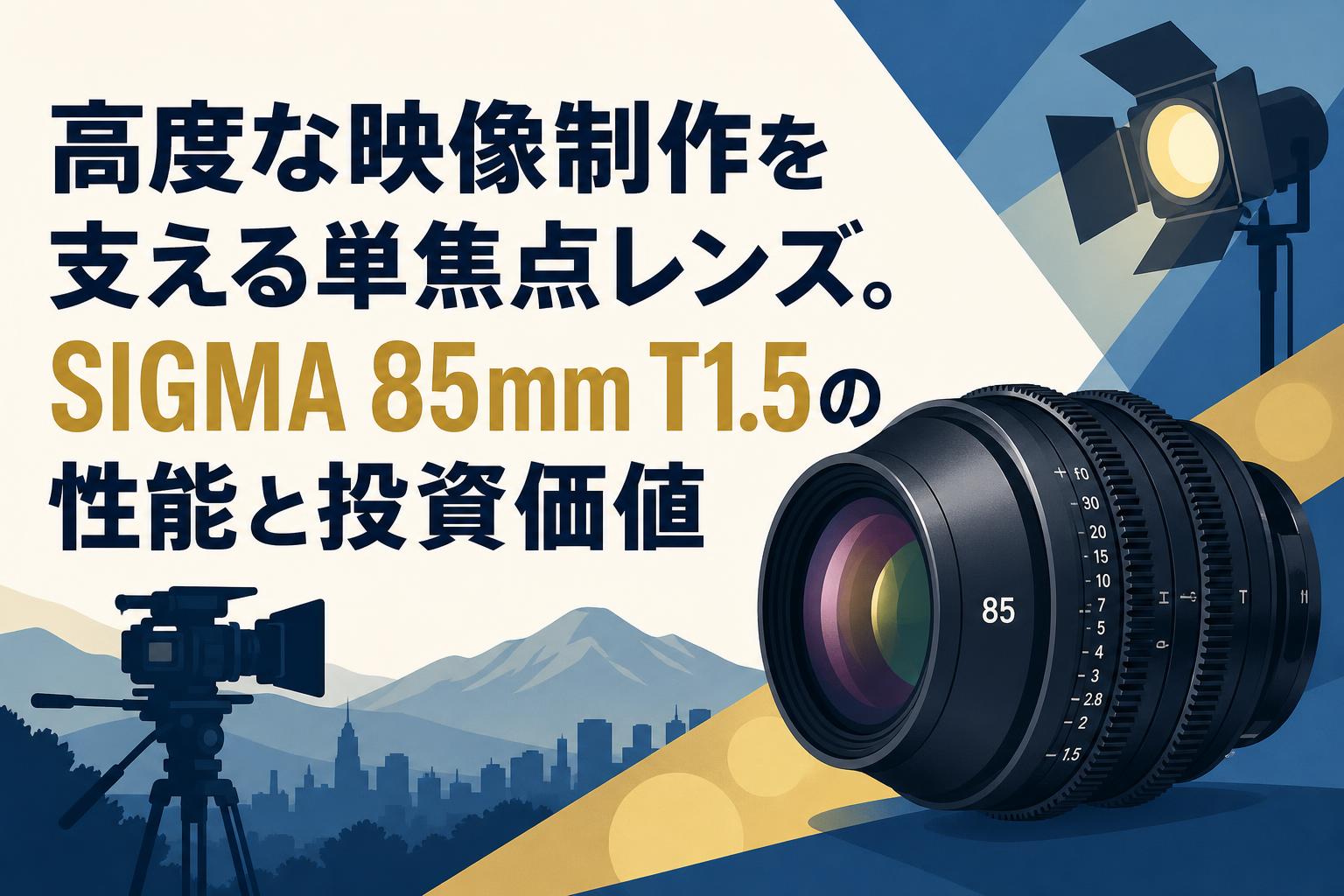 高度な映像制作を支える単焦点レンズ。SIGMA 85mm T1.5の性能と投資価値