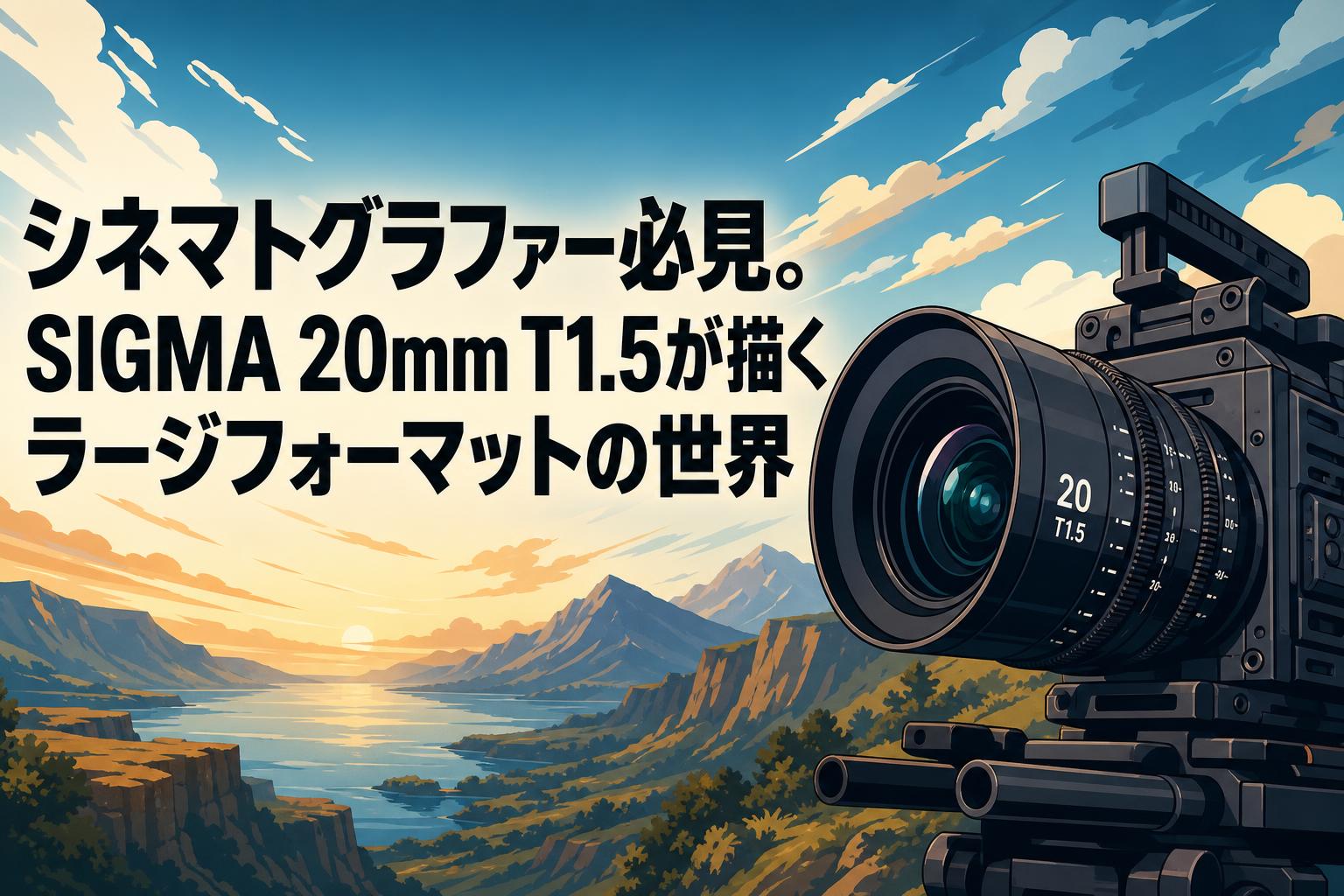 シネマトグラファー必見。SIGMA 20mm T1.5が描くラージフォーマットの世界