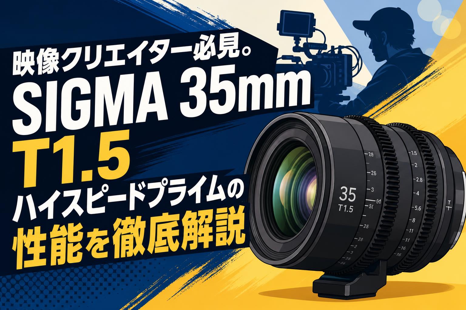 映像クリエイター必見。SIGMA 35mm T1.5ハイスピードプライムの性能を徹底解説