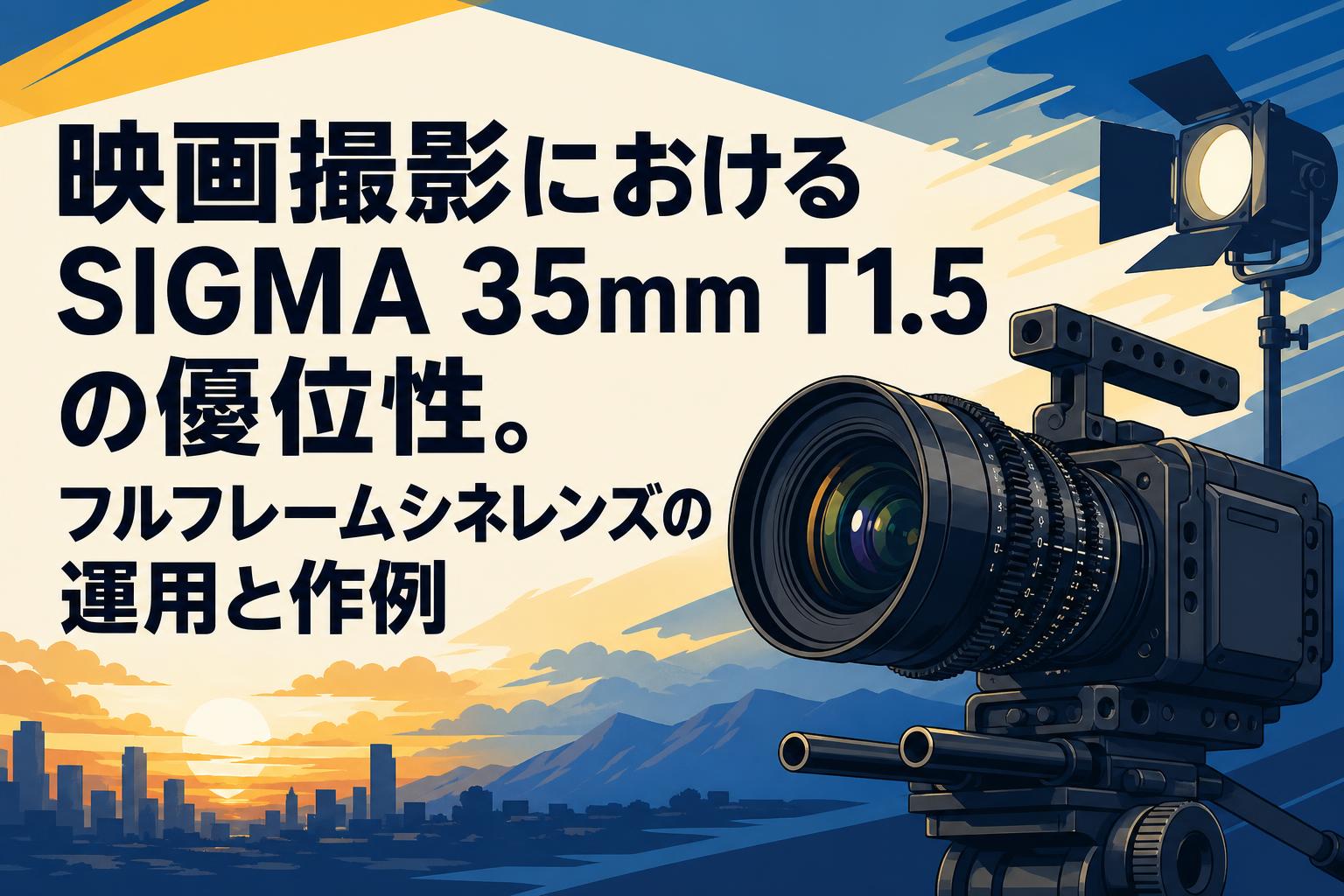 映画撮影におけるSIGMA 35mm T1.5の優位性。フルフレームシネレンズの運用と作例