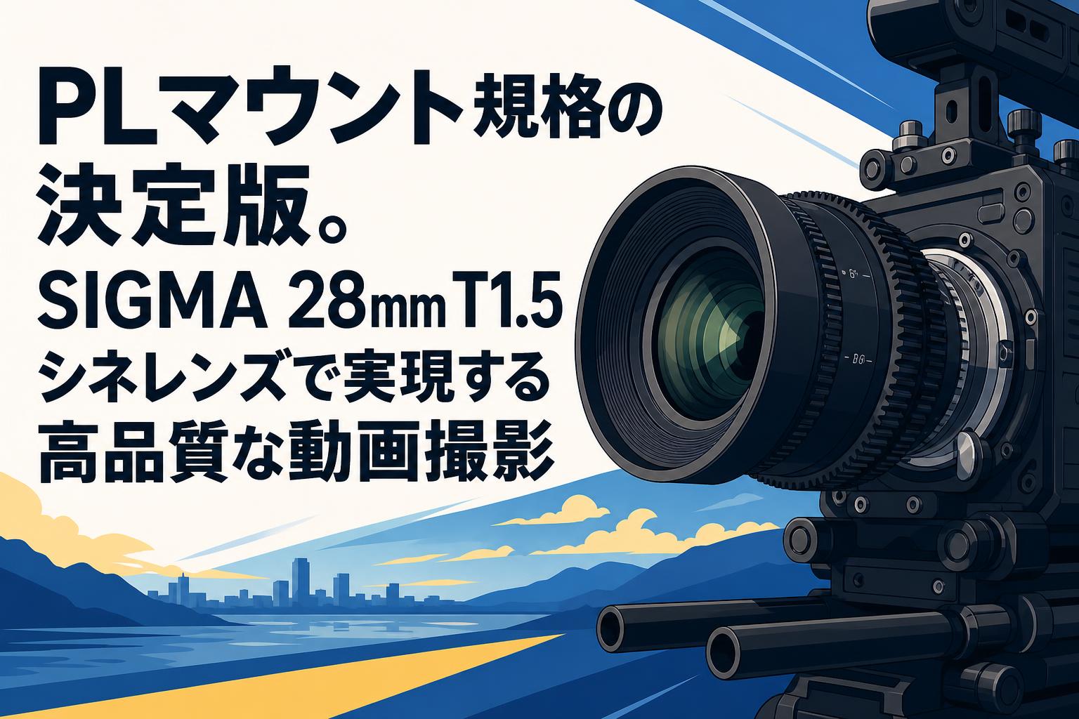 PLマウント規格の決定版。SIGMA 28mm T1.5シネレンズで実現する高品質な動画撮影