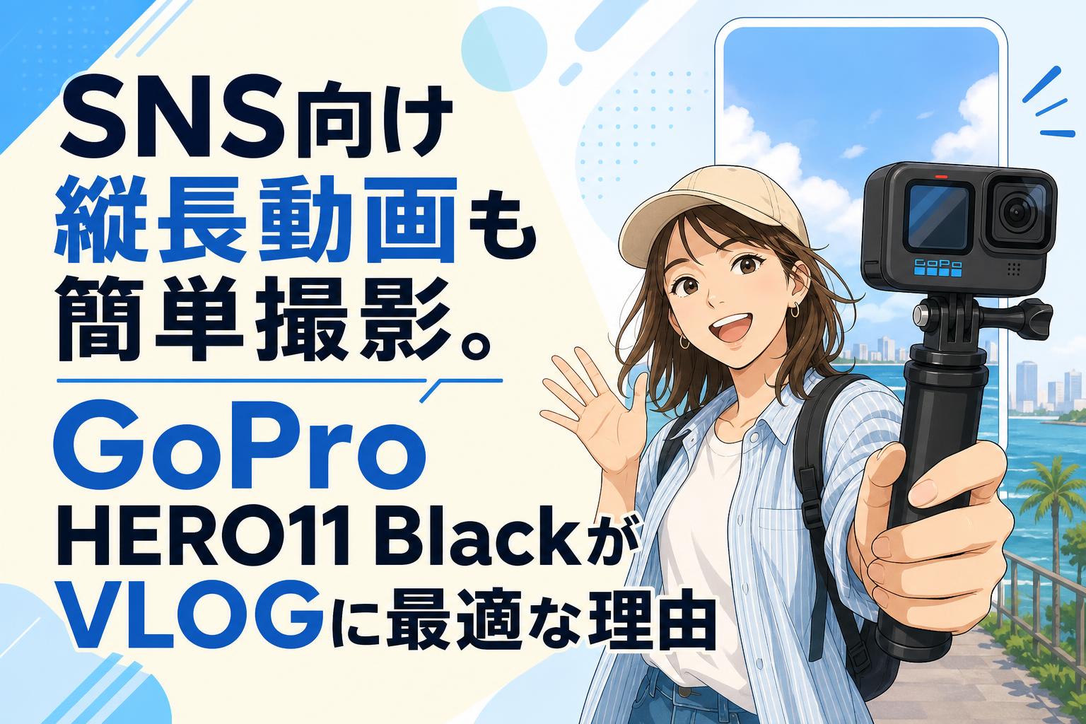 SNS向け縦長動画も簡単撮影。GoPro HERO11 BlackがVLOGに最適な理由