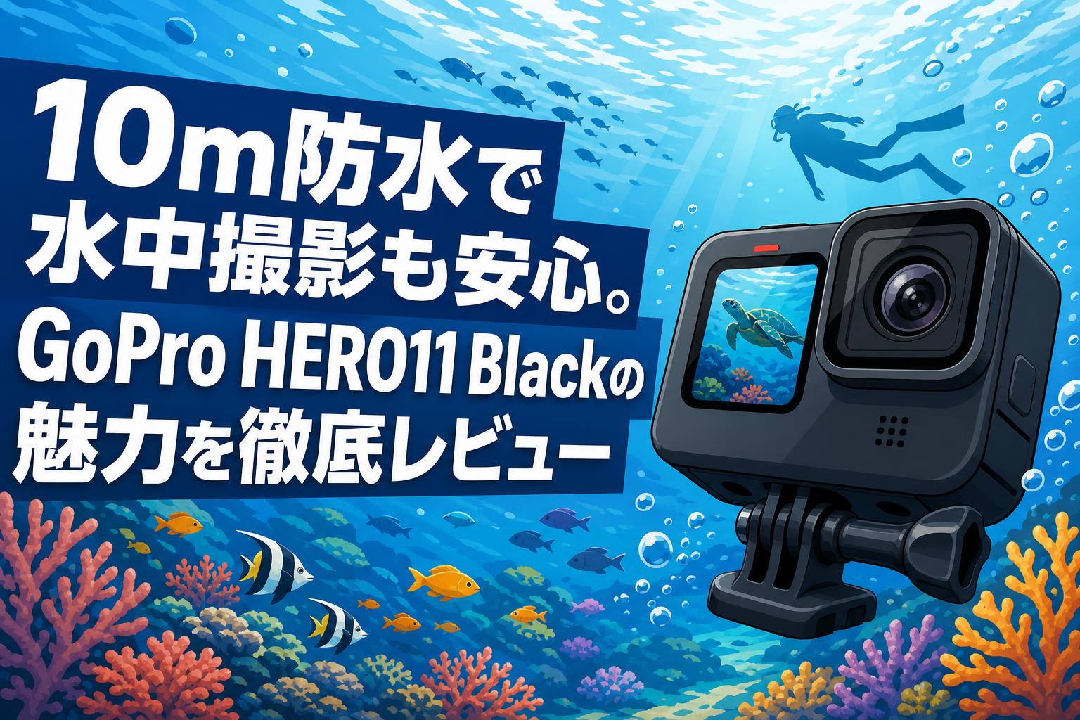 10m防水で水中撮影も安心。GoPro HERO11 Blackの魅力を徹底レビュー