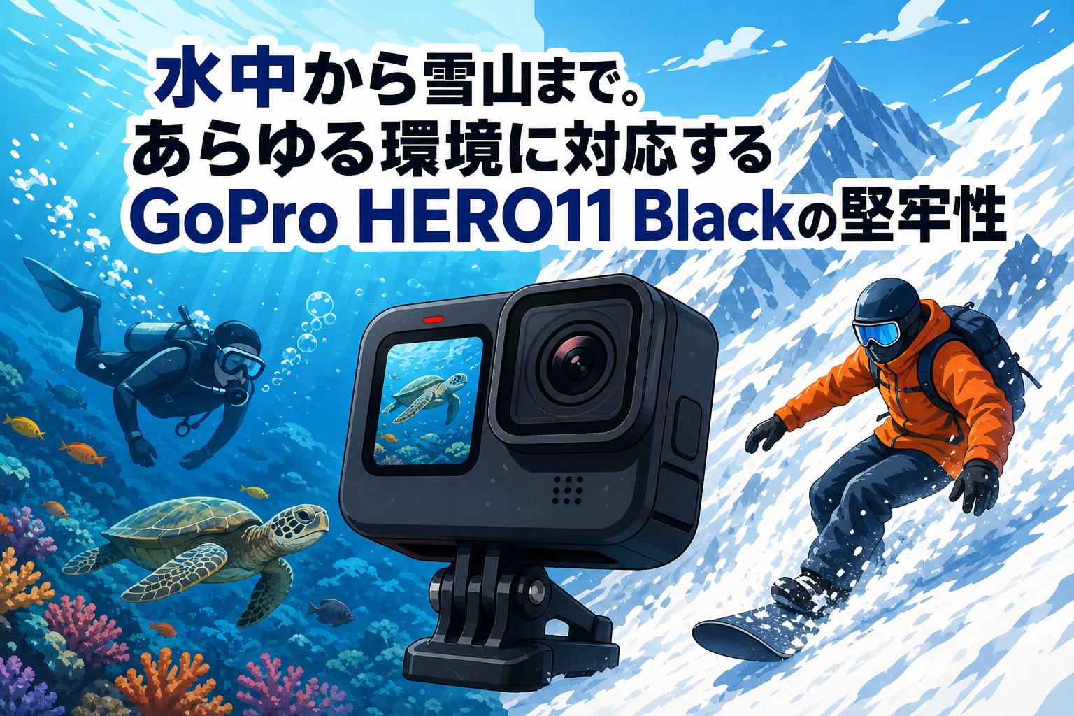 水中から雪山まで。あらゆる環境に対応するGoPro HERO11 Blackの堅牢性