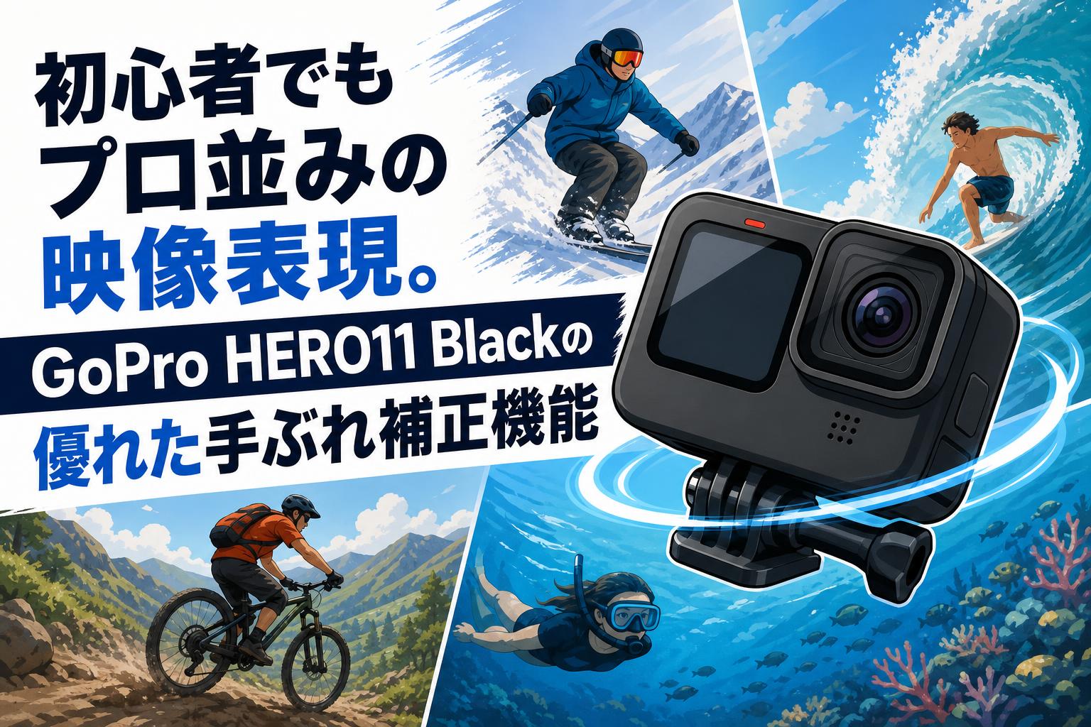 初心者でもプロ並みの映像表現。GoPro HERO11 Blackの優れた手ぶれ補正機能