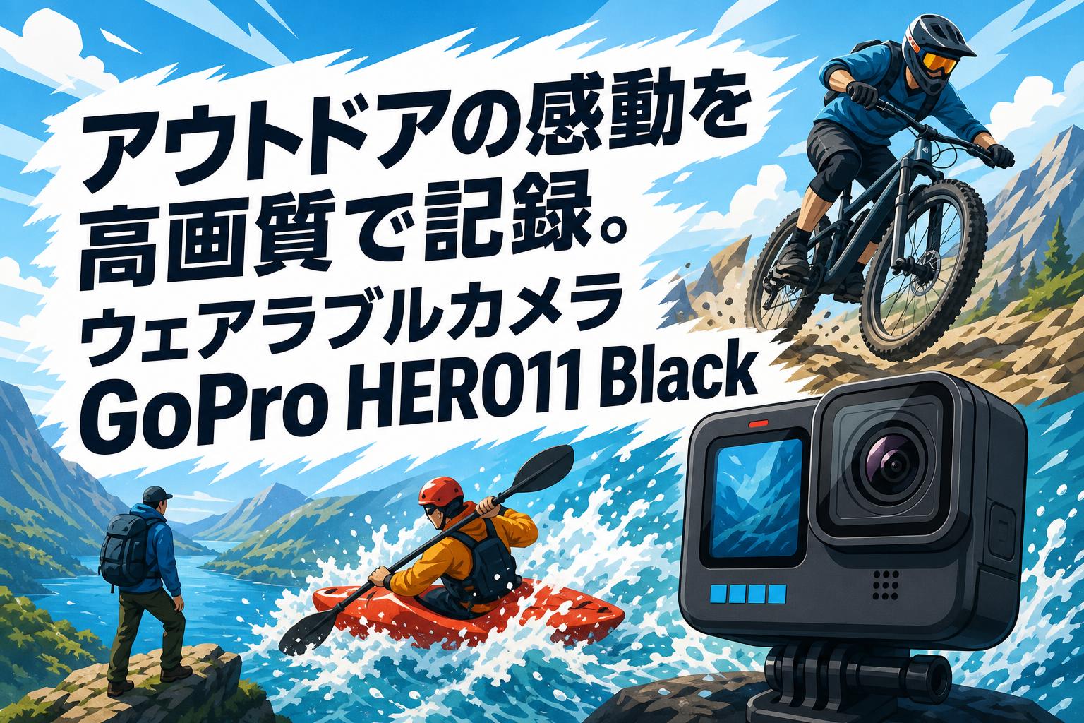アウトドアの感動を高画質で記録。ウェアラブルカメラGoPro HERO11 Black
