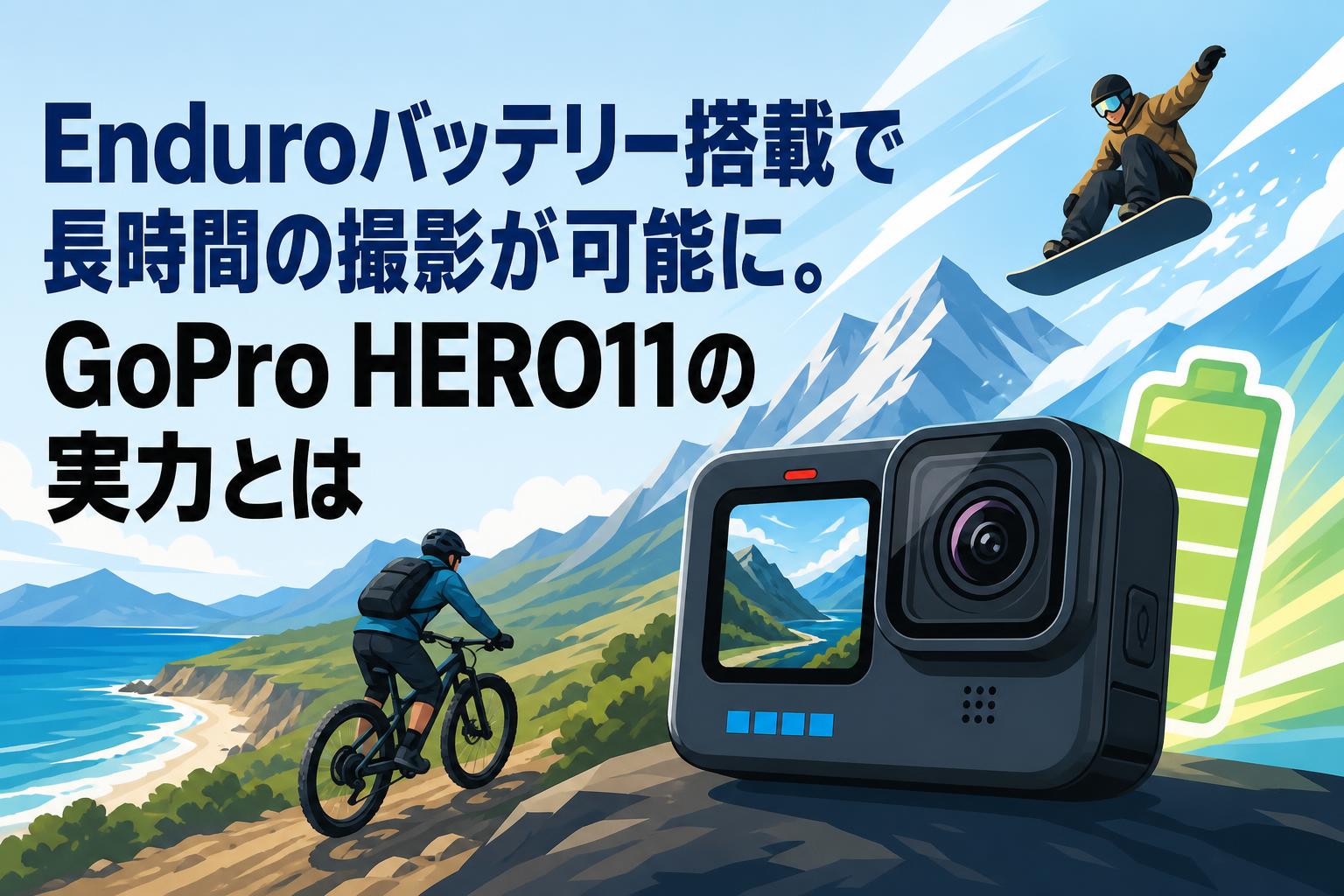 Enduroバッテリー搭載で長時間の撮影が可能に。GoPro HERO11の実力とは