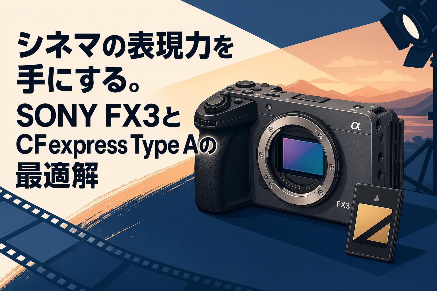 シネマの表現力を手にする。SONY FX3とCFexpress Type Aの最適解