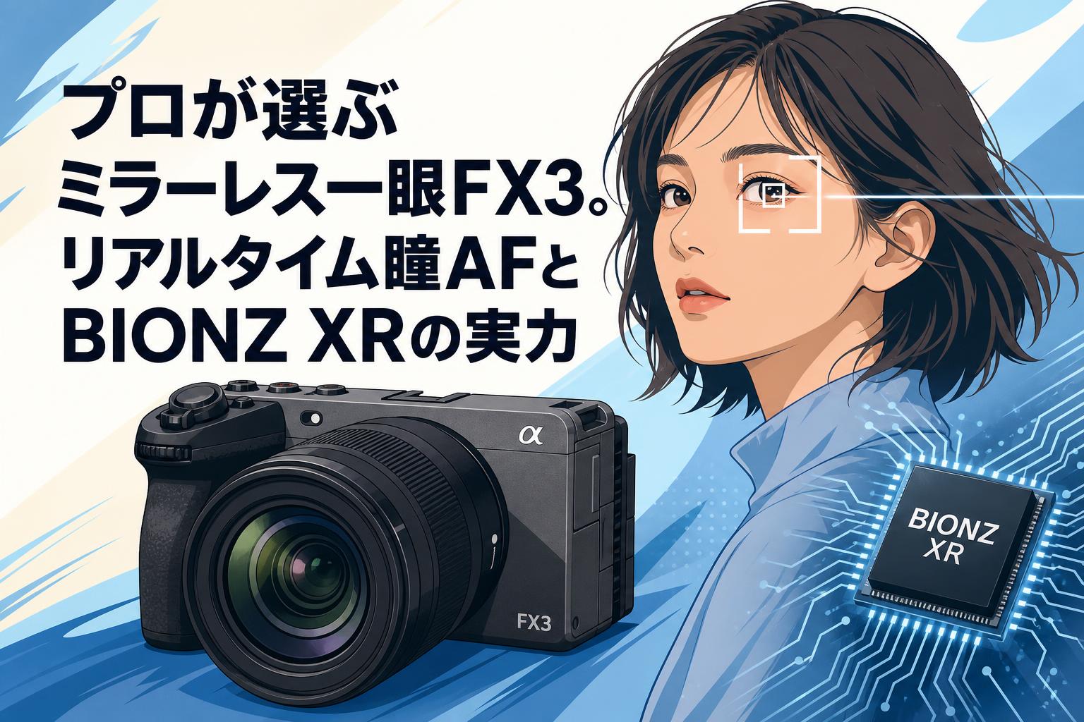 プロが選ぶミラーレス一眼FX3。リアルタイム瞳AFとBIONZ XRの実力